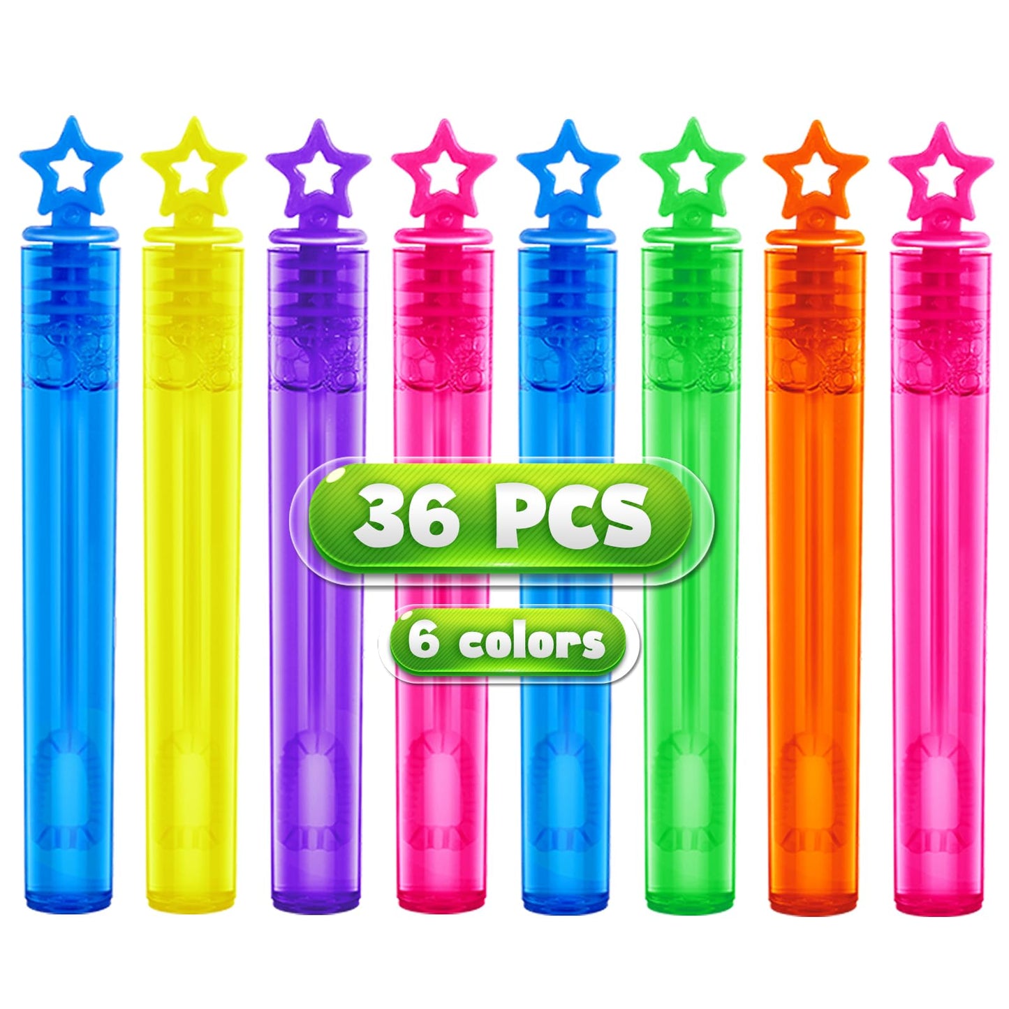 36 Pieces Mini Bubble Wands,Bubble Party Favors Assortment Toys for Kids,Themed Birthday, Halloween, Goodie Bags, Carnival Prizes, Wedding, Bubble Maker Toys for Kids,Outdoor Gifts for Girls & Boys