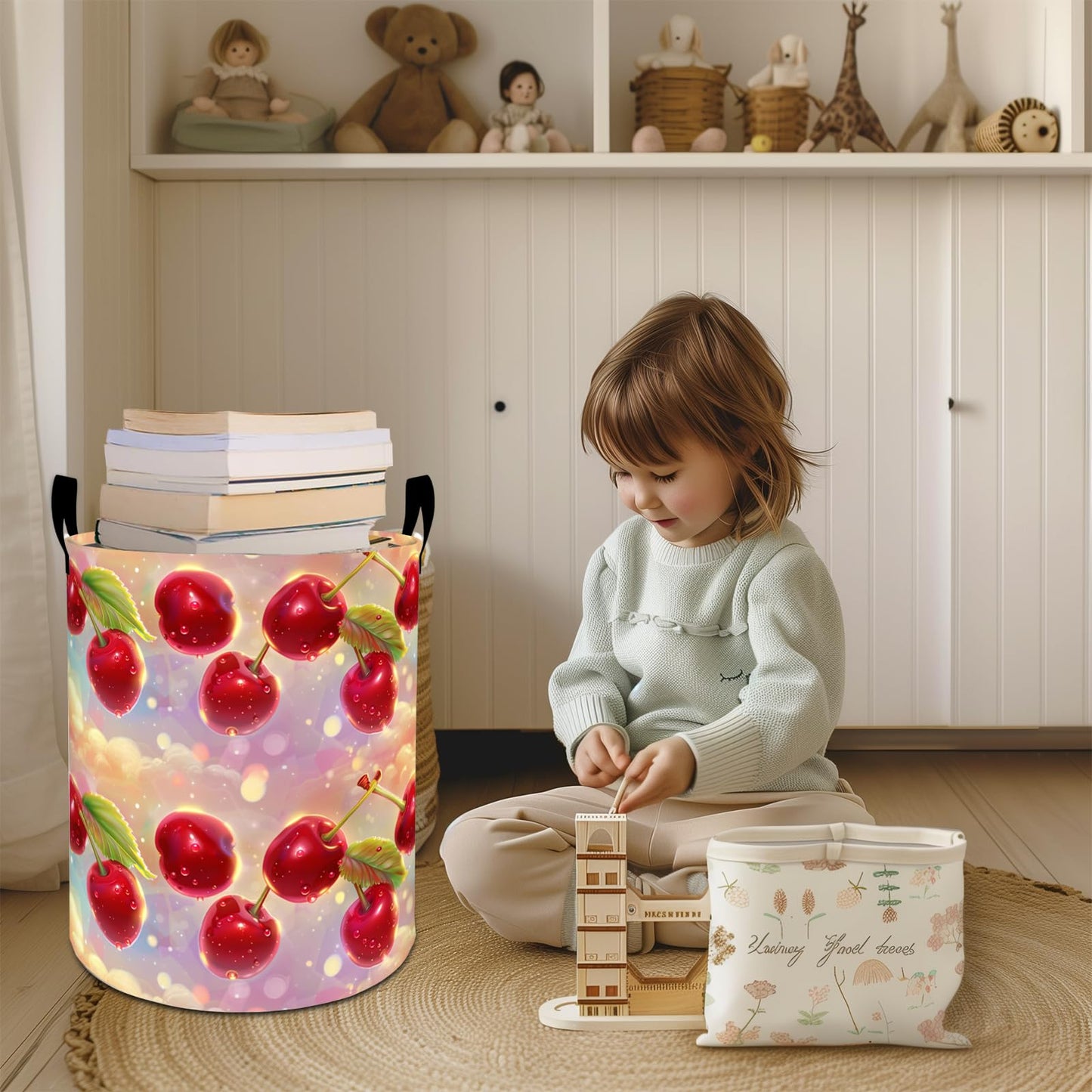 Muscle Car Laundry Basket Hamper 19.7"x15.8", Racing Foldable Waterproof Oxford Clothes Storage Bucket for Room Bathroom Bedroom Nursery Decor, Toy Organizer Bins Gifts for Kids Boys Girls