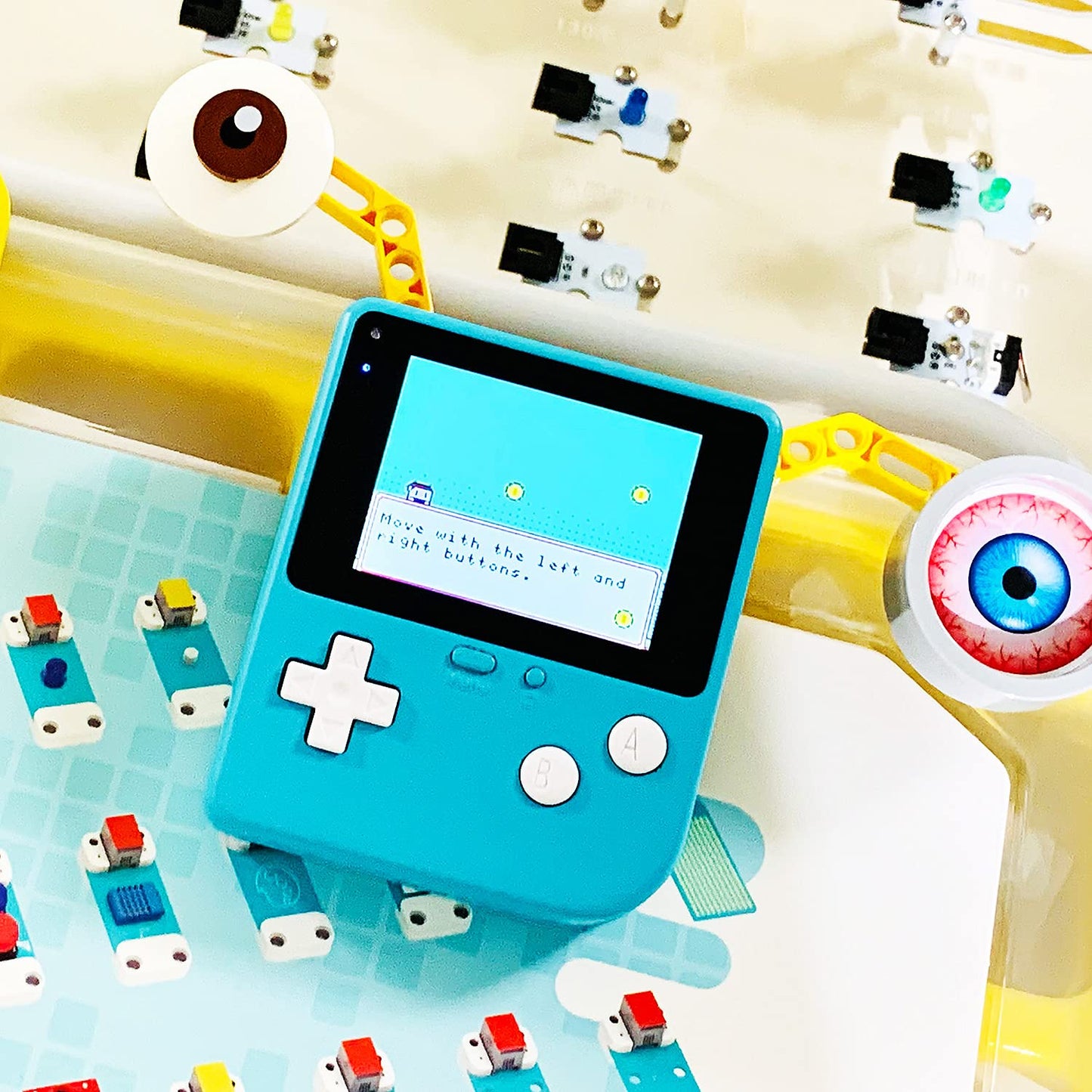 ELECFREAKS Retro Coding Arcade for Microsoft Makecode DIY Programmable Handheld Game Console Suitable for STEM Education, Game Programming Learning Machine Supports Block Programming and Python