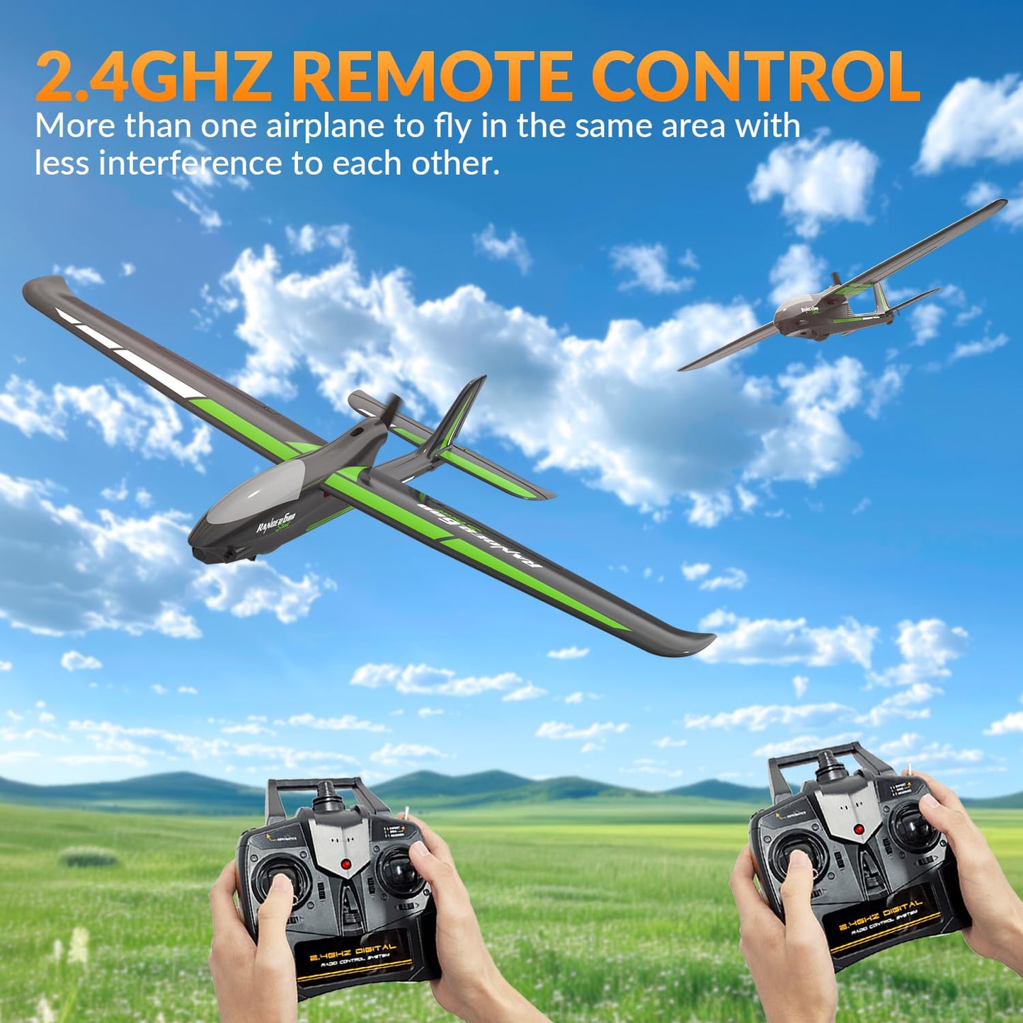 RCSHOBBY RC Plane Ranger600 Stunt 4 Channel Glider Remote Control Airplane Ready to Fly 2.4Ghz RC Airplane with Xpilot Stabilization System & One Key Aerobatic for Beginners,Adults