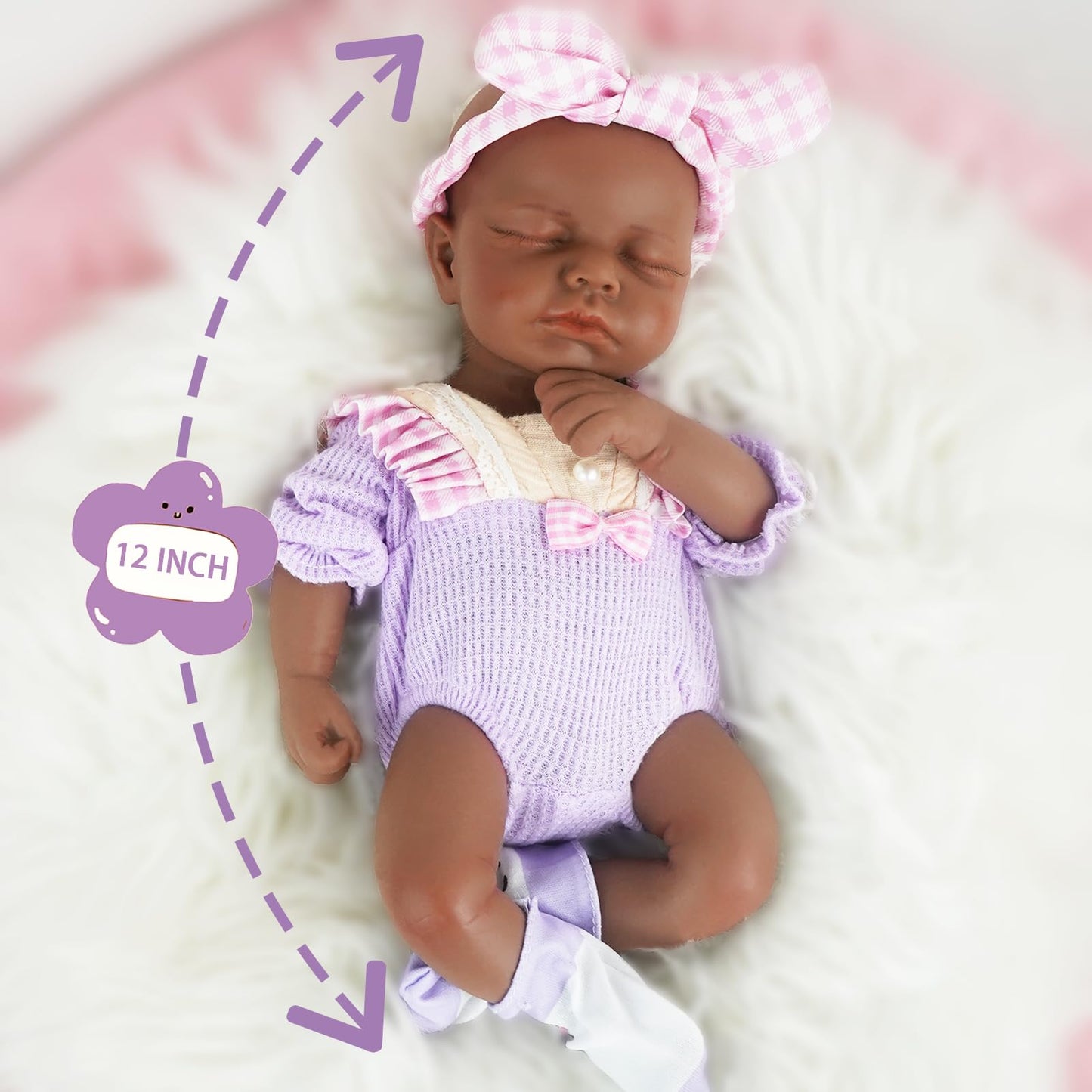MEIVCOS 12 in Full Silicone Reborn Baby Dolls, 1:1 Lifelike Newborn Dolls Non Vinyl Realistic Reborn Toddler Dolls Boy Washable Sleeping Doll