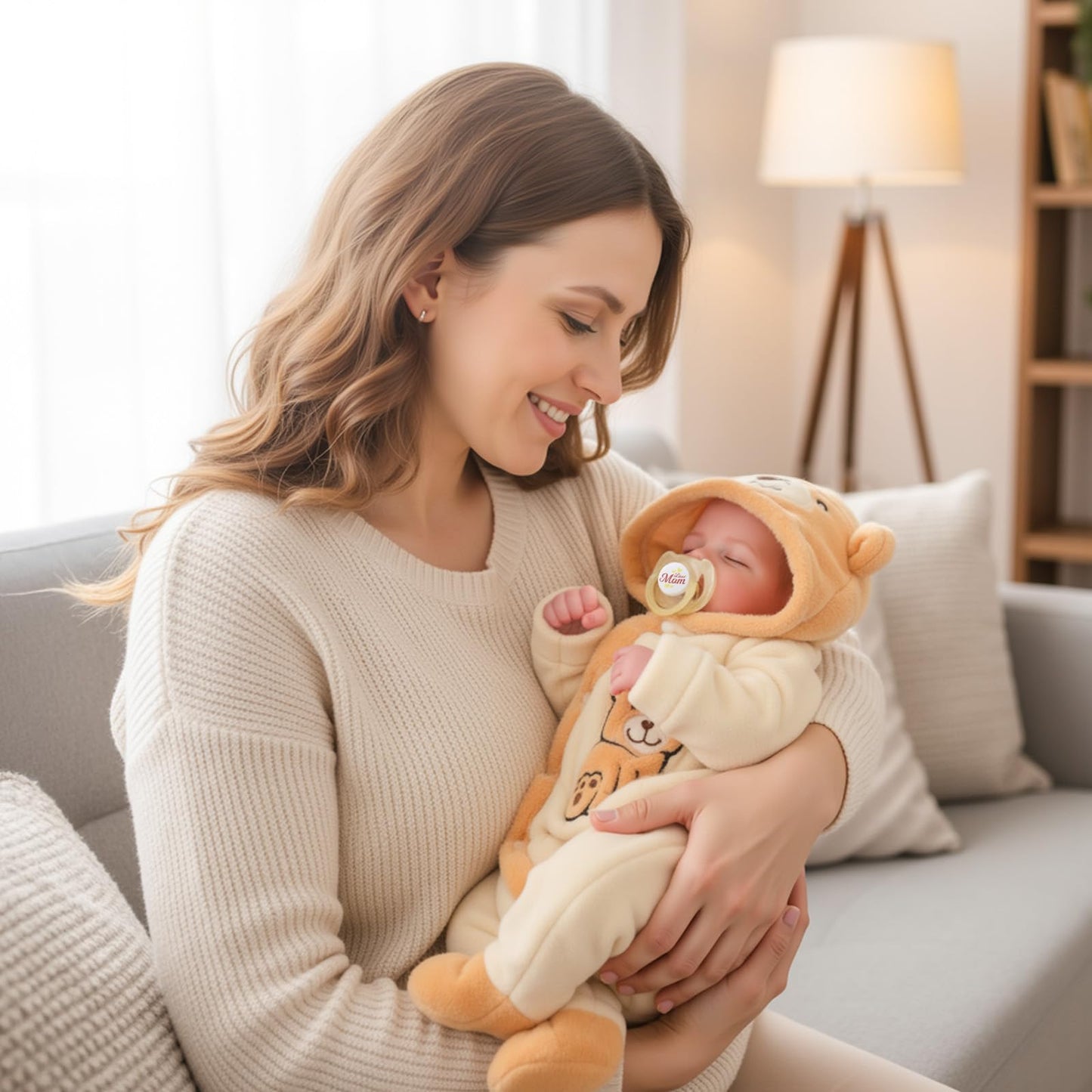 BABESIDE Lifelike Reborn Baby Dolls - Sleeping Realistic Newborn Soft Body Real Life Girl Dolls with Accessories Gifts for Kids Age 3 + & Collection, 20 inches