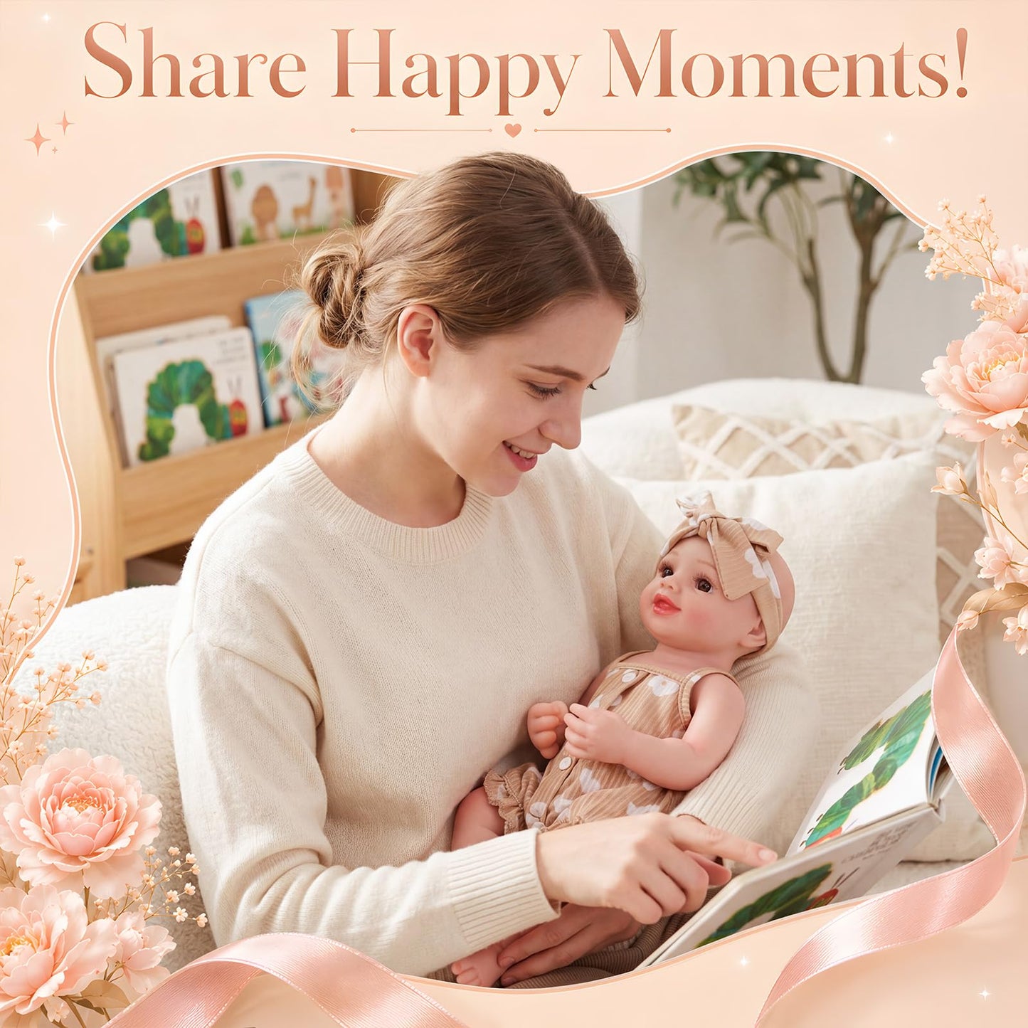 BABESIDE Reborn Baby Dolls Silicone Full Body - 16 Inch Silicone Baby Doll, Realistic Baby Doll Girl with Lifelike Details, Soft Full Body Gift for Girls Ages 3+