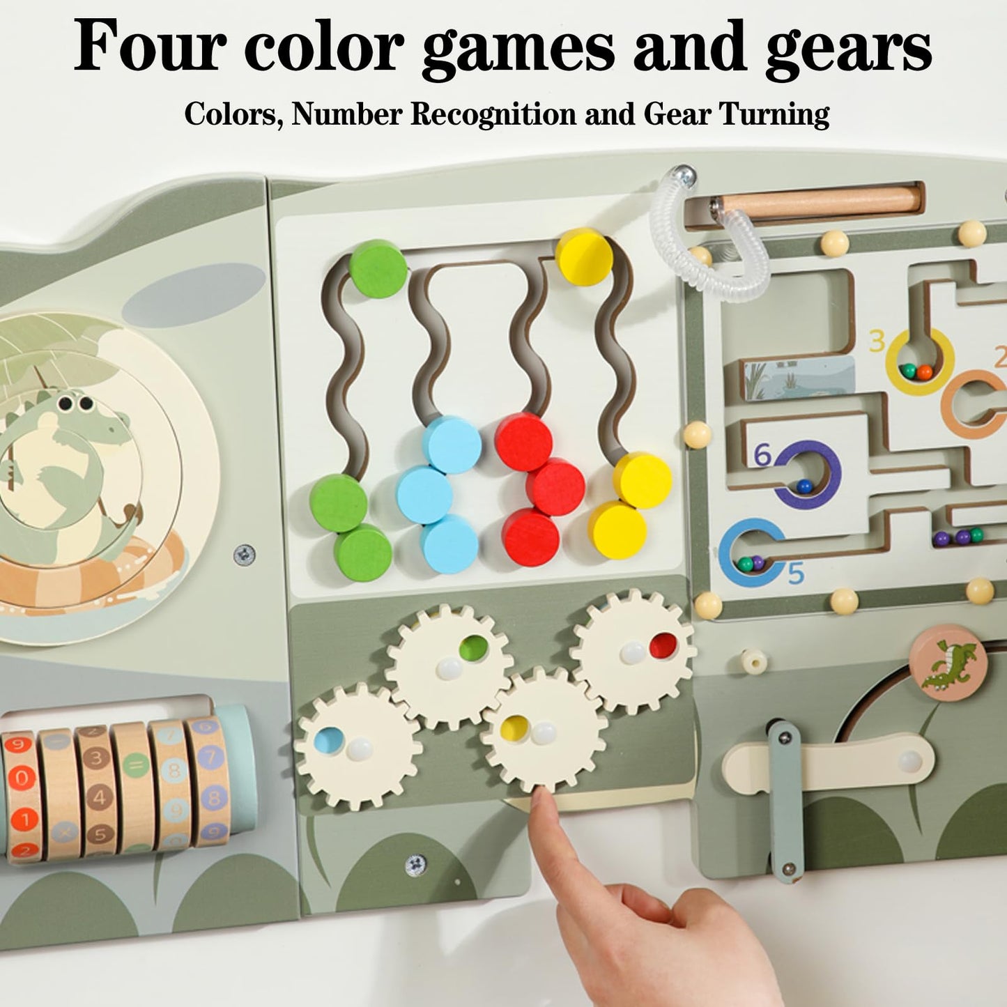 SHIERDU Sensory Wall Panel for Kids Activity Wall Busy Board Panels, Montessori Sensory Toys, Toddler Learning Activity Center