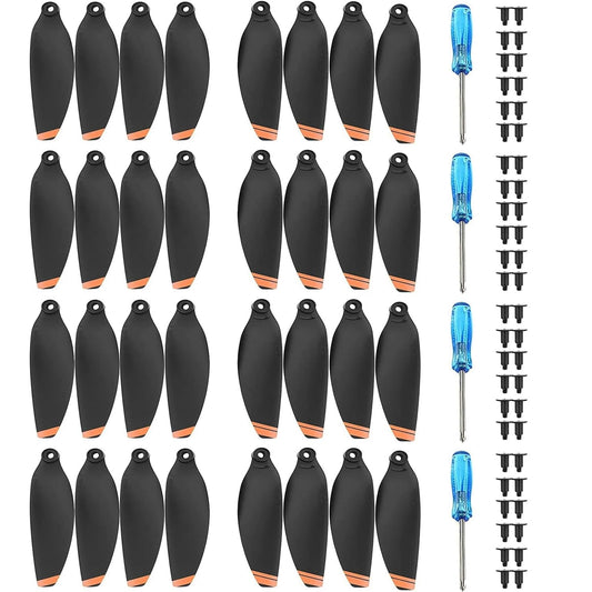(32 Pcs) Mavic Mini 2/Mini 2 SE/Mini SE/Mini 4K Propellers Compatible with DJI Mini 2/Mini SE/Mini 2 SE/Mini 4K Drone Replacement Low-Noise and Quick-Release Blades Props Accessories (Orange)