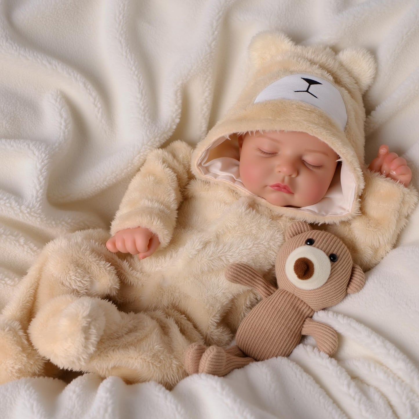 BABESIDE 20 Inch Reborn Baby Dolls, Sleeping Realistic Newborn Baby Doll, Lifelike Soft Body Real Life Doll with Accessories, Gift for Kids Age 3+ & Collectors