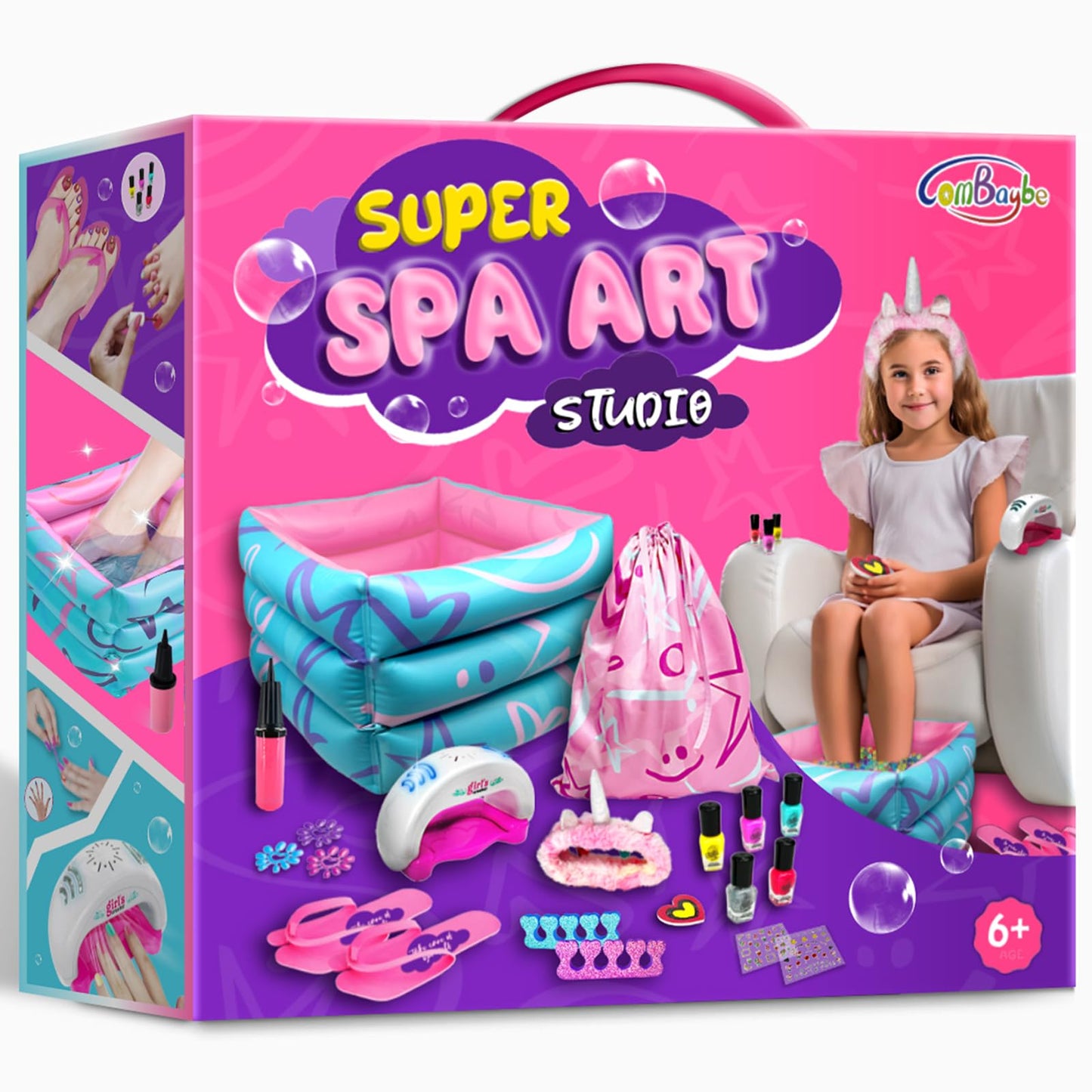 Kids Spa Day Kit for Girls Toy - Nail Polish Set for Girls Gifts 7-12 - Foot Spa Day Girl for Manicures Pedicure - Nail Art Salon Kit Christmas Birthday Gift for 6 7 8 9 10-12 Years Old (Kids Edition)