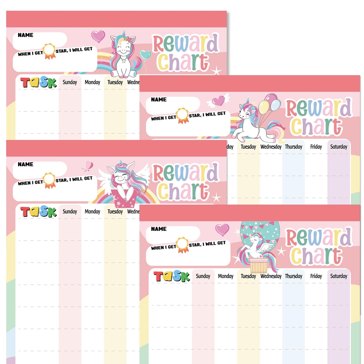 Reward Chart for Kids – Unicorn Magnetic Kids Behavior Chart, Pad with 26 Chore Charts, 1920 Star Stickers, 49 Incentive Stickers, Responsibility Chart for Kids Girls Toddlers - Kids Chore Chart