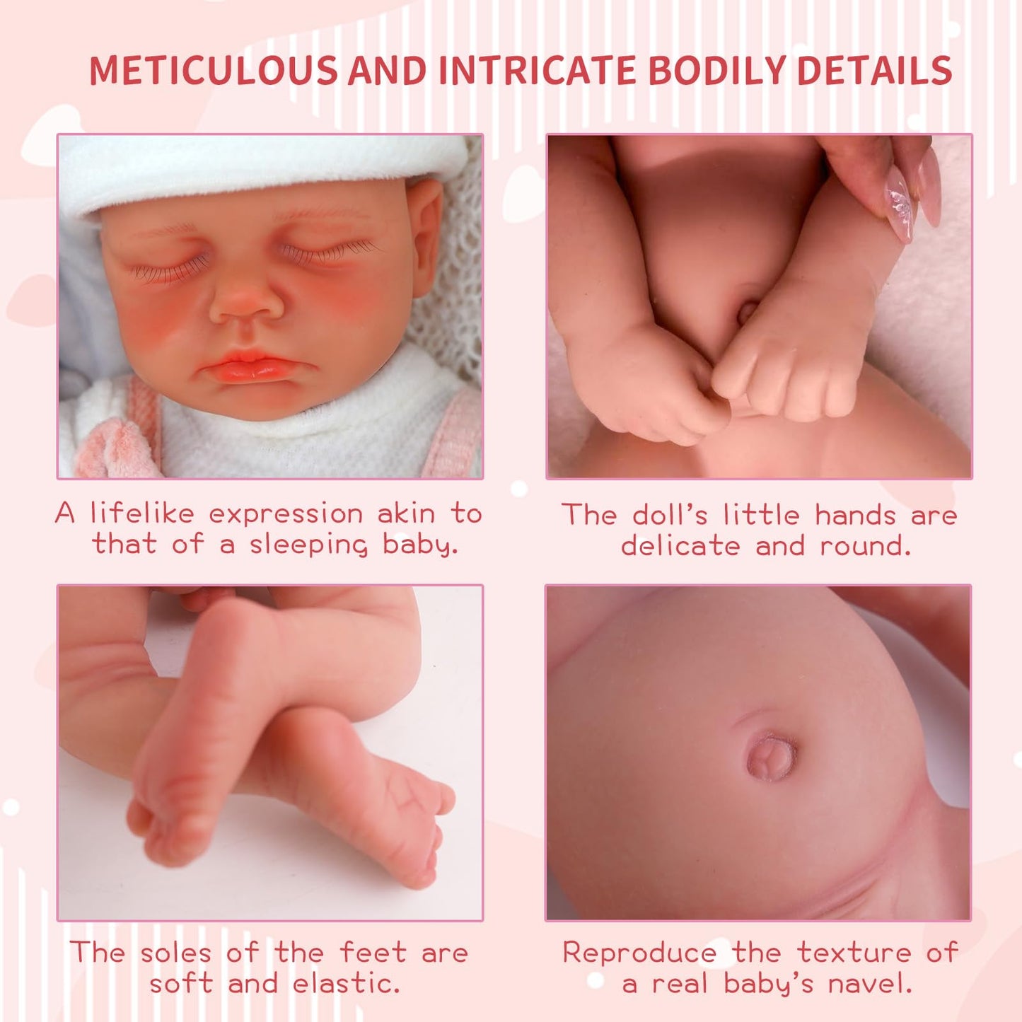 Girl 12 Inch, Full Silicone Baby Doll, Reborn Baby Dolls Silicone Full Body, Sleeping Position Newborn, Not Vinyl