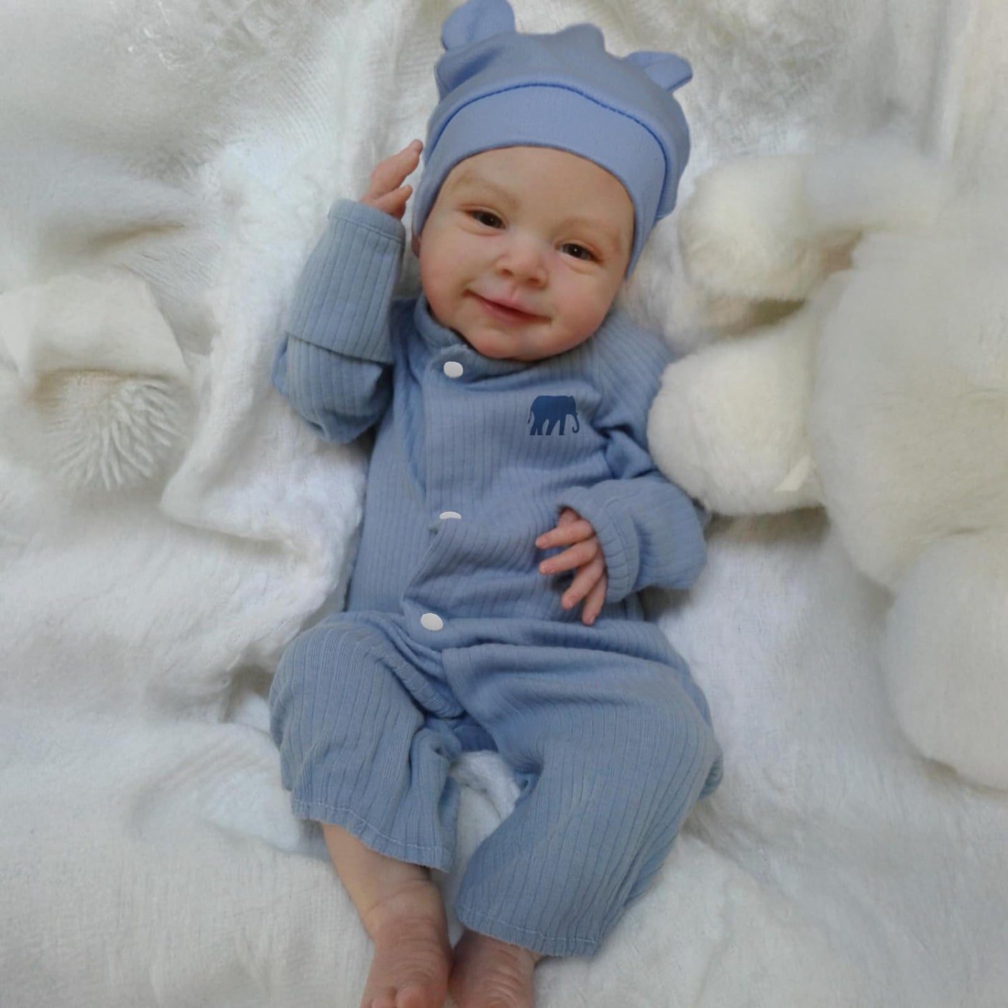 CHAREX Realistic Reborn Baby Boy - 18 Inch Lifelike Newborn Baby Doll with Soft Cloth Body, Handcrafted Weighted Real Life Baby Dolls with Accessories for Kids Age 3+