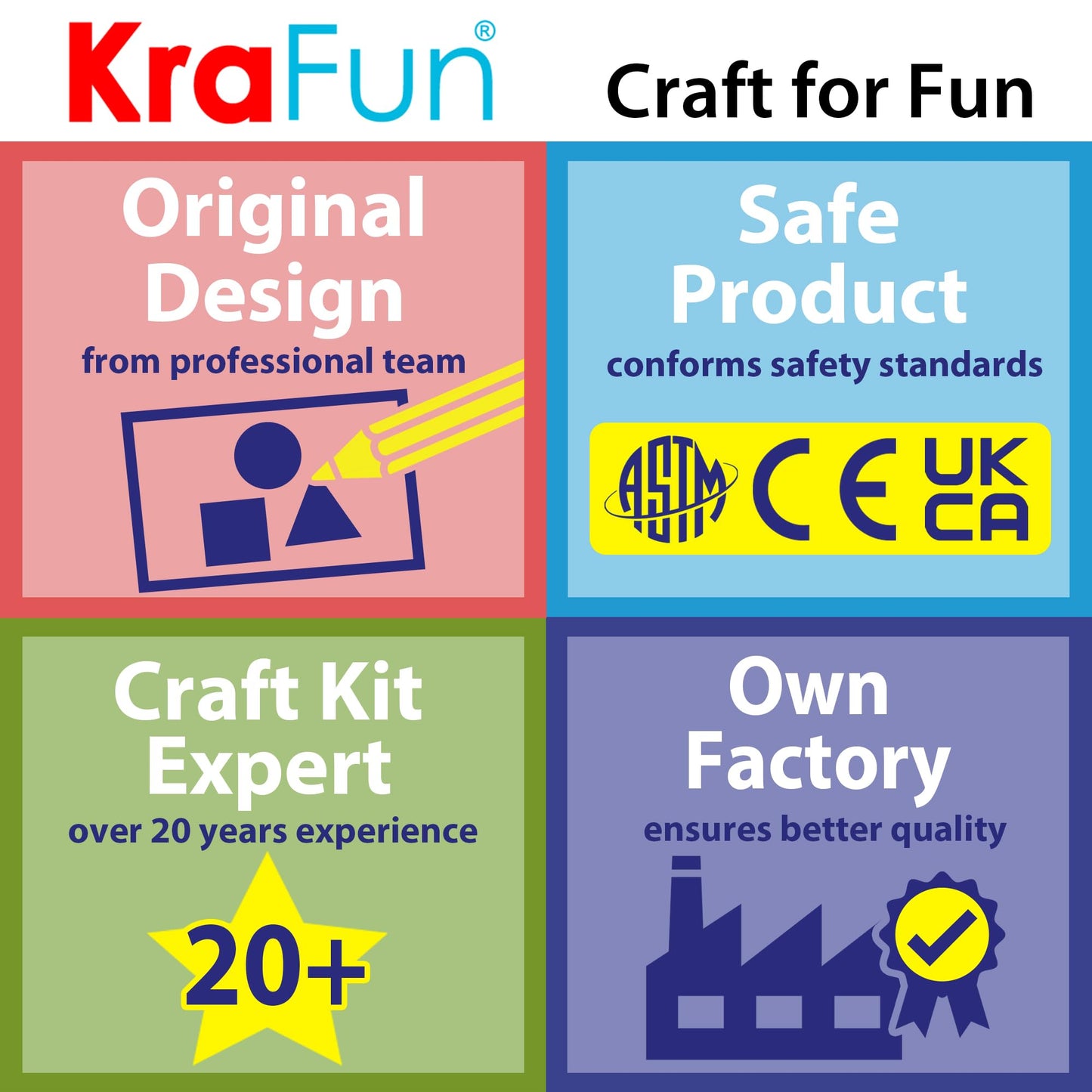 KRAFUN My First Sewing Kit for Kids Ages 6-10 Beginners | Learn to Sew Fox Stuffed Animal | Premium Thick Felt | Craft Gift for Girls & Boys