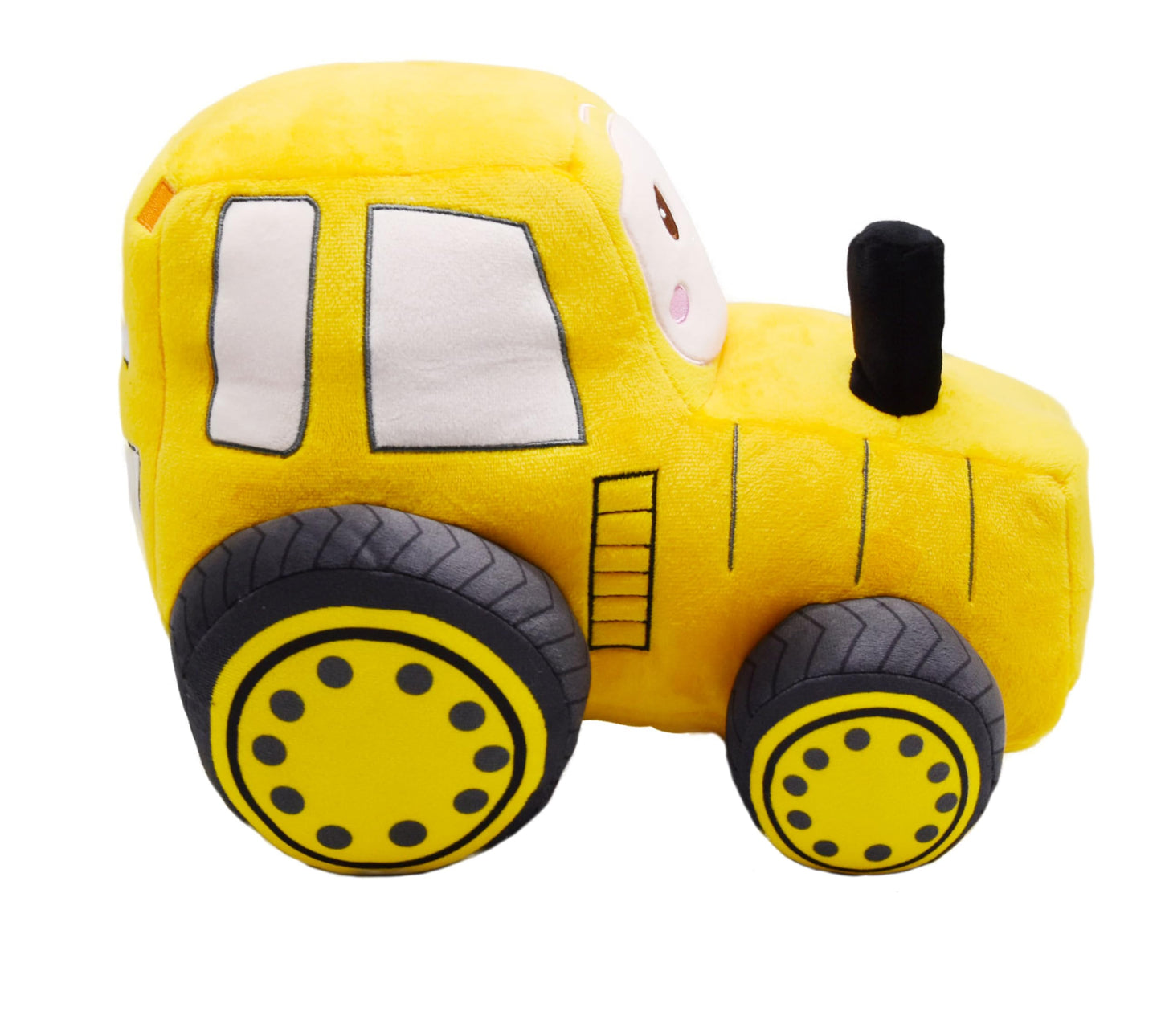 YONLIT Soft Plush Tractor Stuffed Truck Toy Super Cute Car Plushie Throw Pillow Excellent Gifts for Kids or Birthday Party 12 Inches (Yellow)