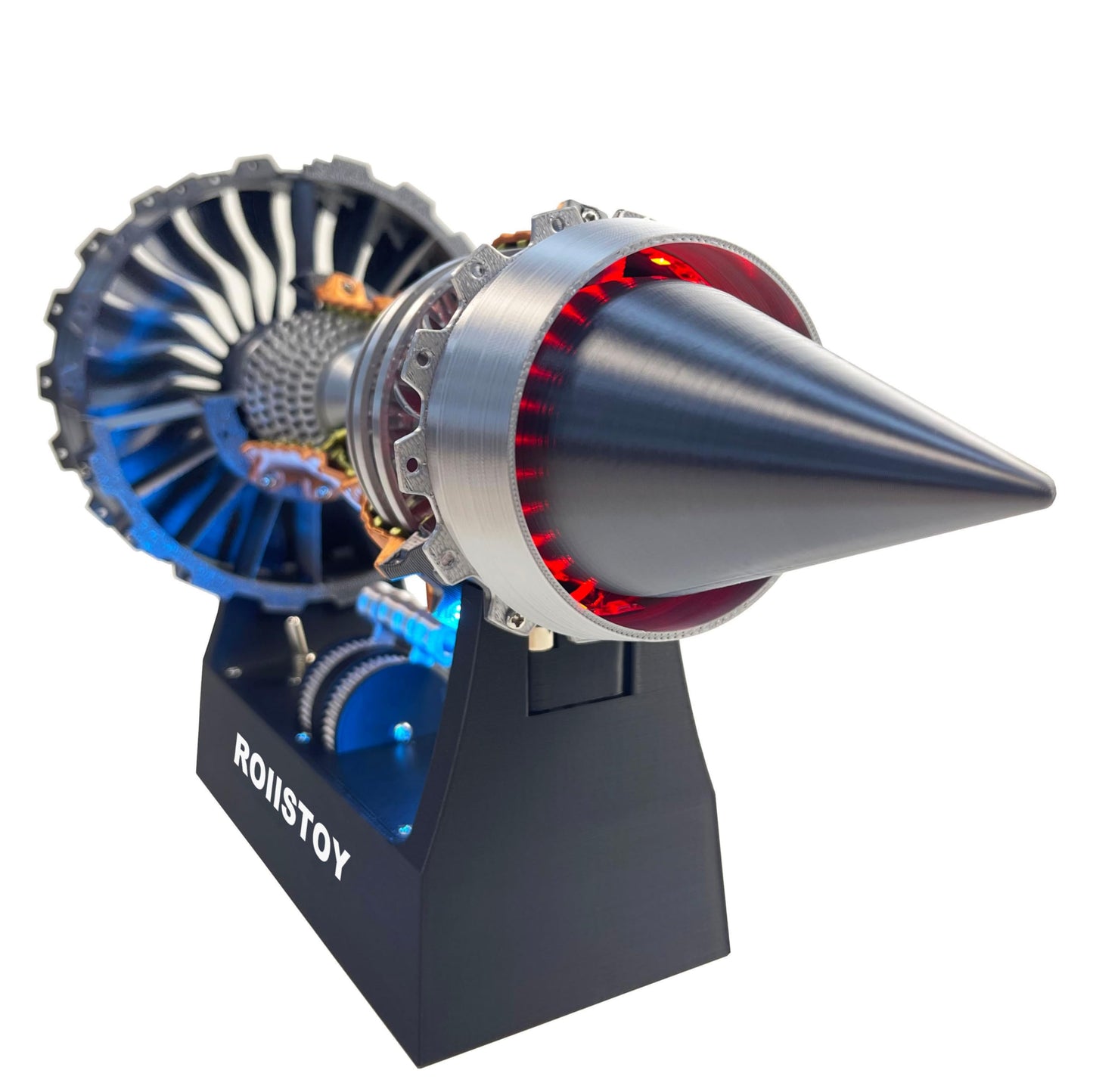 ROIISTOY Jet Engine Model TR900 Turbofan Engine kit Turbojet Aircraft Engine Mechanical Science Education Toy Aviation Enthusiast Gift Desktop Decoration (DIY KIT-Prime)