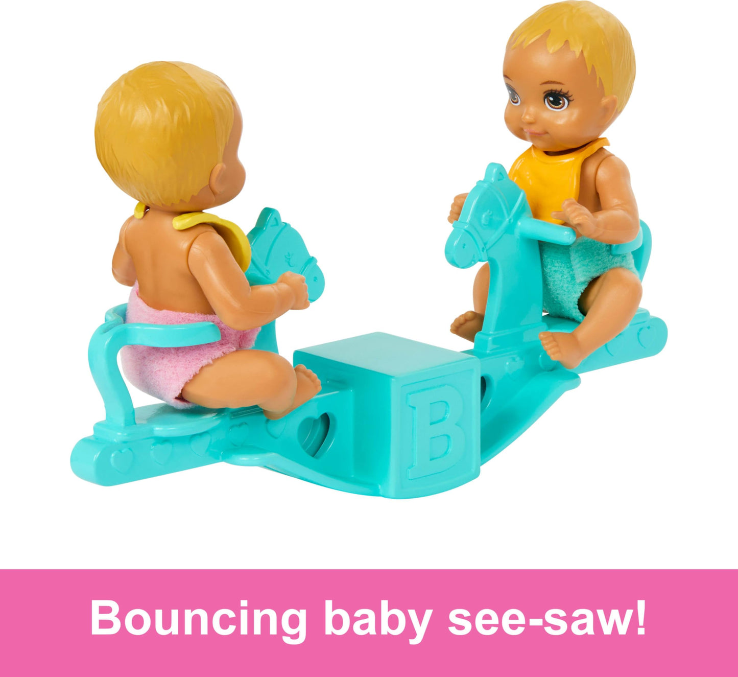 Barbie Skipper Doll & Nursery Playset with Accessories, Includes Twin Baby Dolls, 1 Crib, 1 Swing, 1 See-Saw & More