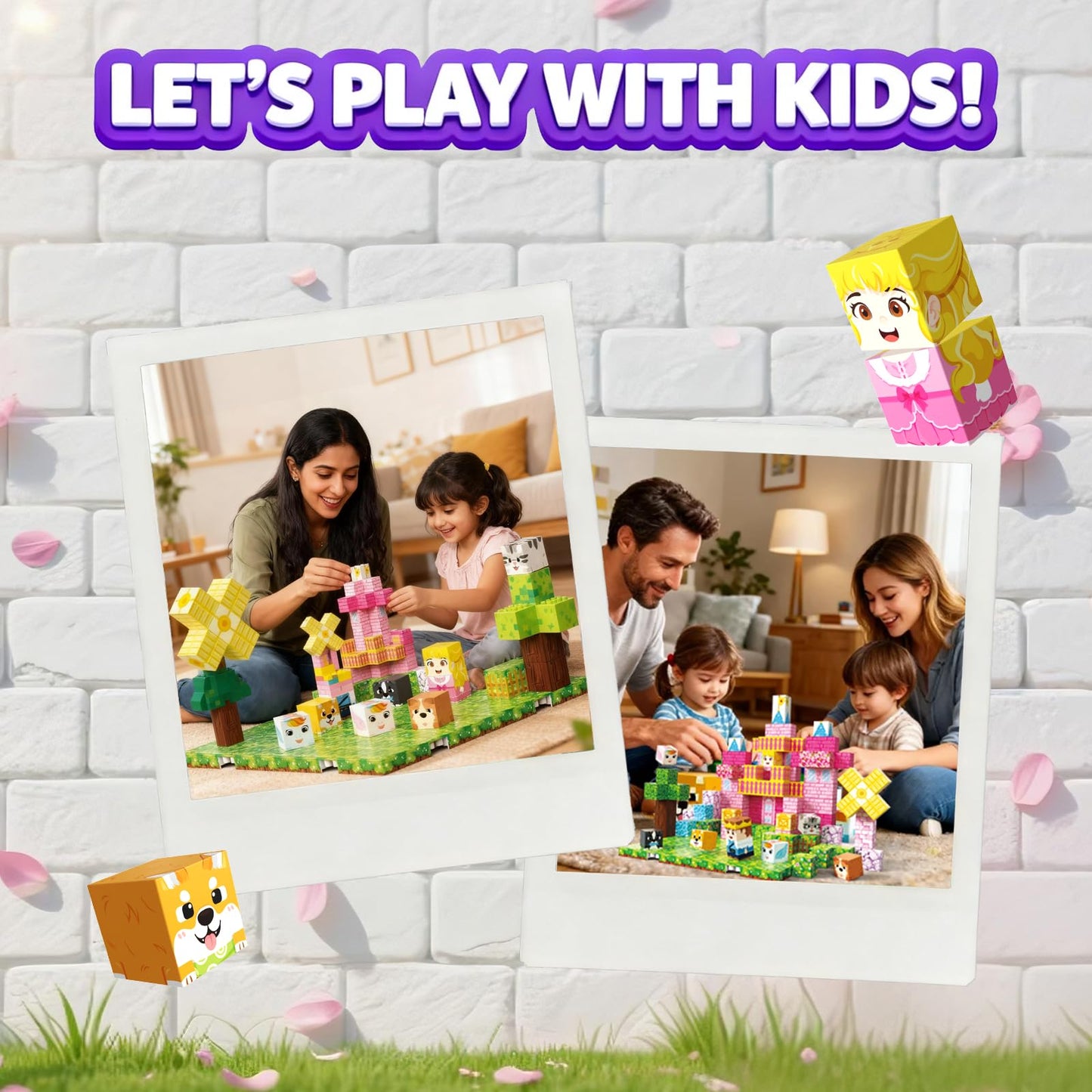 powerful xishan 150 PCS Magnetic Blocks, Magnetic Building Blocks Cubes, Princess Magnet Toys for Kids Ages 3+, Magnet Blocks with 4 Bottom Plate for Girls, STEM Toys & Ideal Christmas Birthday Gift