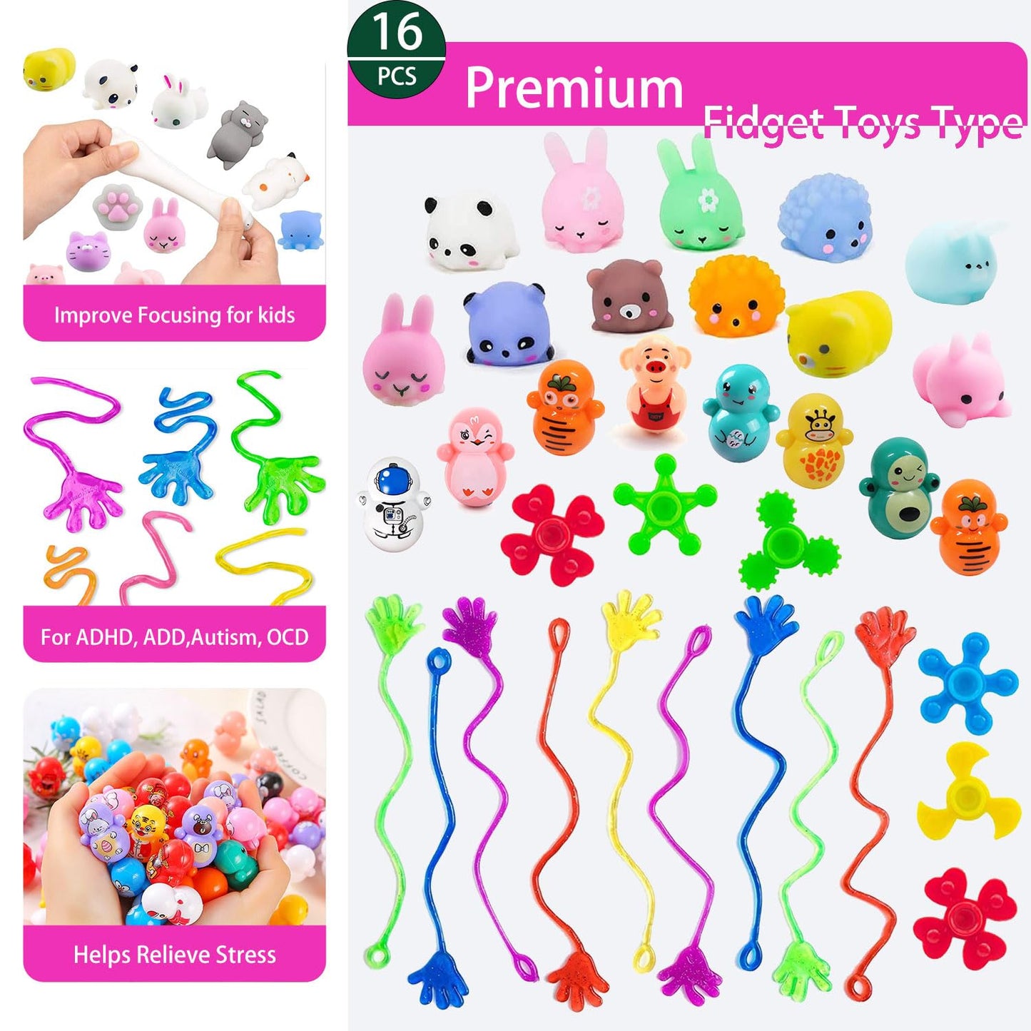 136 Pcs Pop Kids Party Favors Toys Bulk,5-in-1 Classroom Prize Box for 4-10 Ages Boys Girls,Carnival Treasure Box Stuffers Fidget Pop Its,Arts & Educational Toys Goody Bag Fillers,Pinata Stuffers