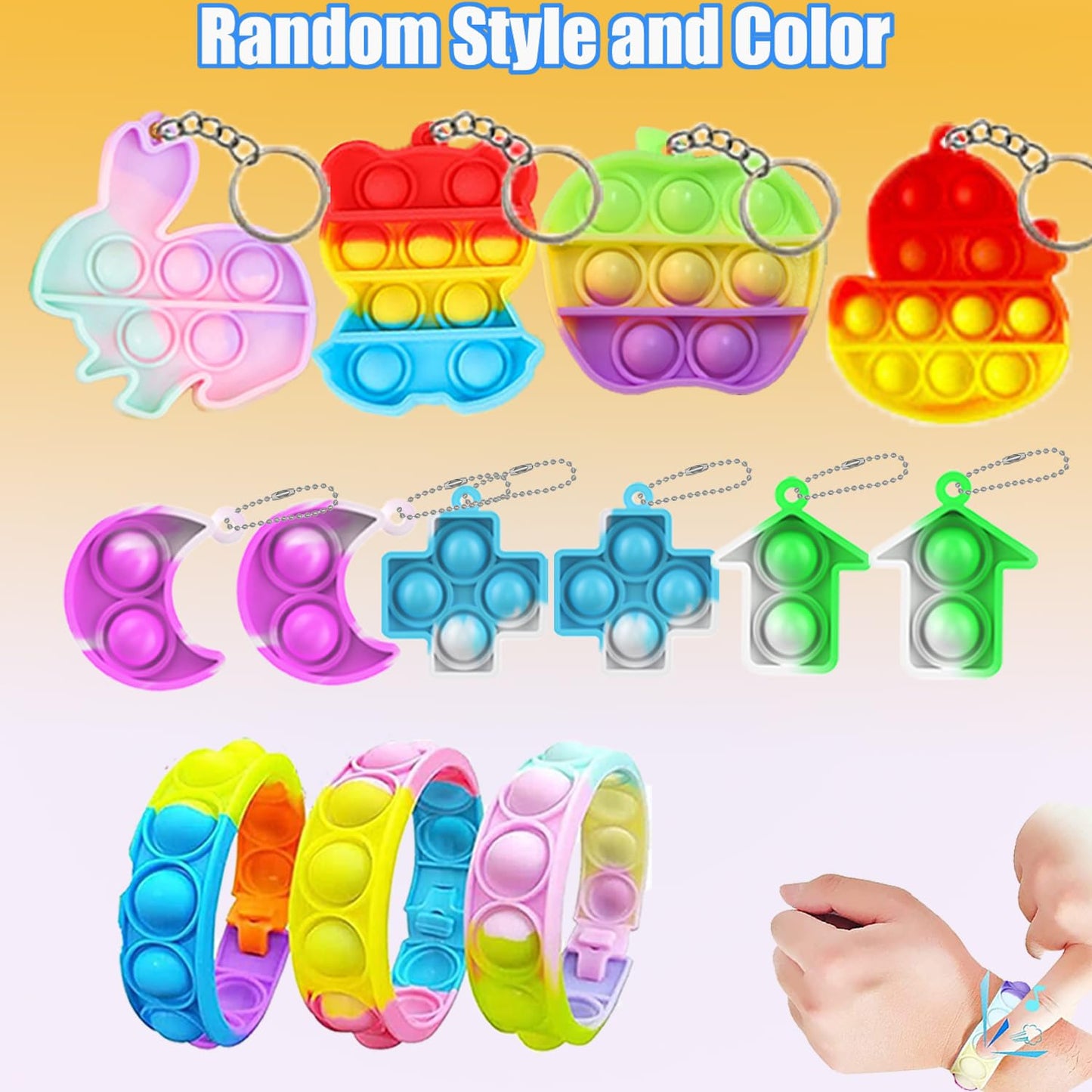 Kocici 134 PCS Party Favors for Kids, Prizes Treasure Box Toy for Classroom, Goodie Bags Stuffers, Pinata Easter Eggs Filler, Fidget Toys Bulk, Birthday Gifts