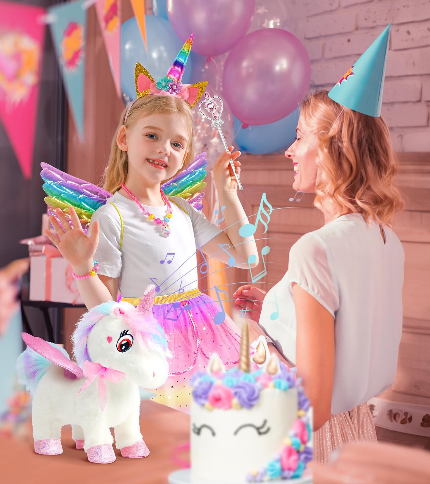 SOLIEHOO Unicorn Toys for Girls Age 4-6 Unicorns Gifts, Walking Talking Singing Interactive Toy, Remote Control Plush Unicorn's Pet Care Toy, Unicornss Dress up for Toddler Girls Kids 3 4 5 6 Years