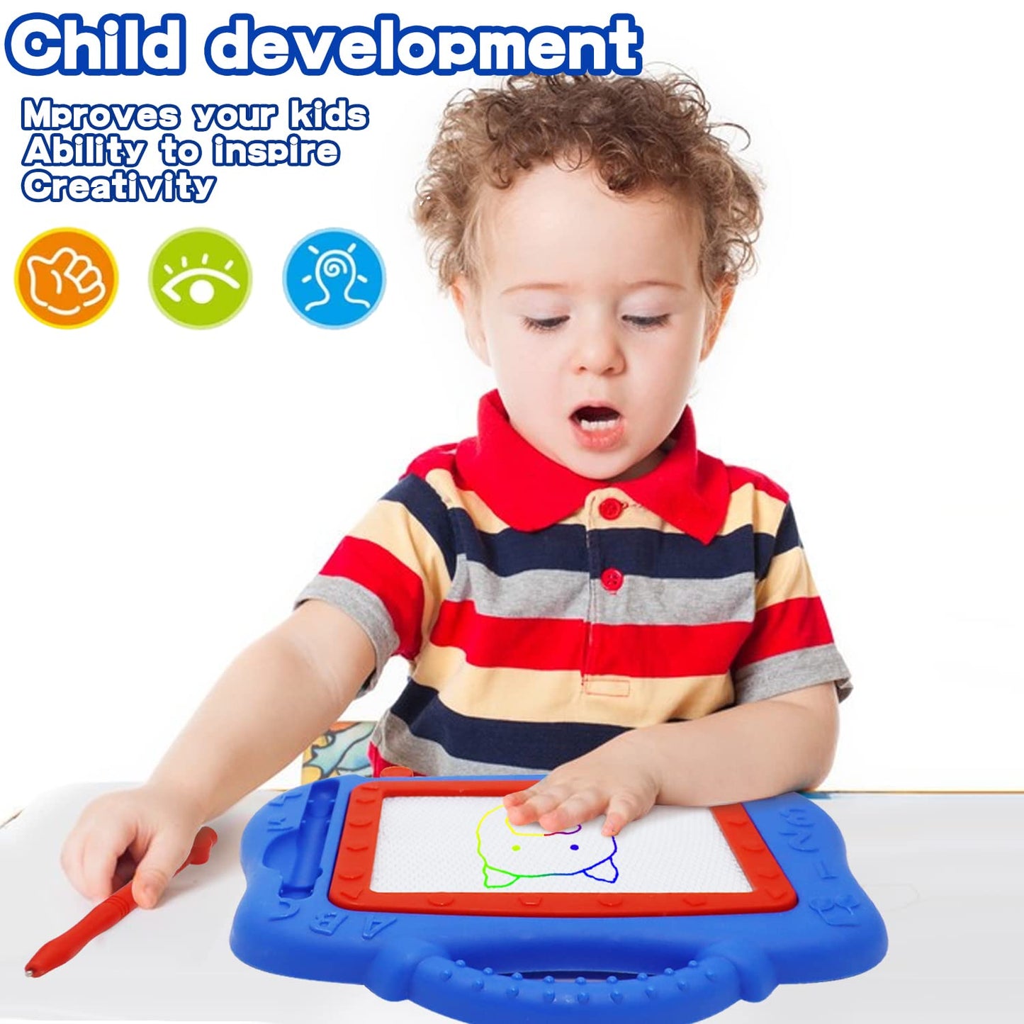 Magnetic Drawing Board for Kids, Toddlers Travel Bulk Toys for 3 4 5 6 Years Old, Colorful Sketch Pad Bulk Toys for Boys Girls Classroom Educational Toys Activities Gifts Art Supplies（12P）