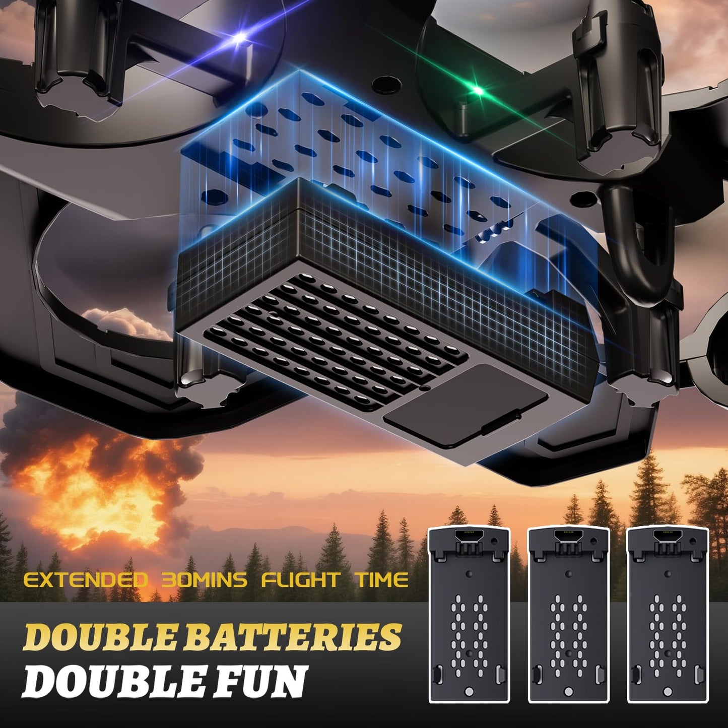 Foam Remote Control Airplanes with 3 Batteries, RC Plane Airplane Toys for Boys Kids Adults Beginners 4-8 8-12 12-16, RC Planes Fighter Jet Helicopter Drones for Kids Adults, 360° Flip Easy to Fly