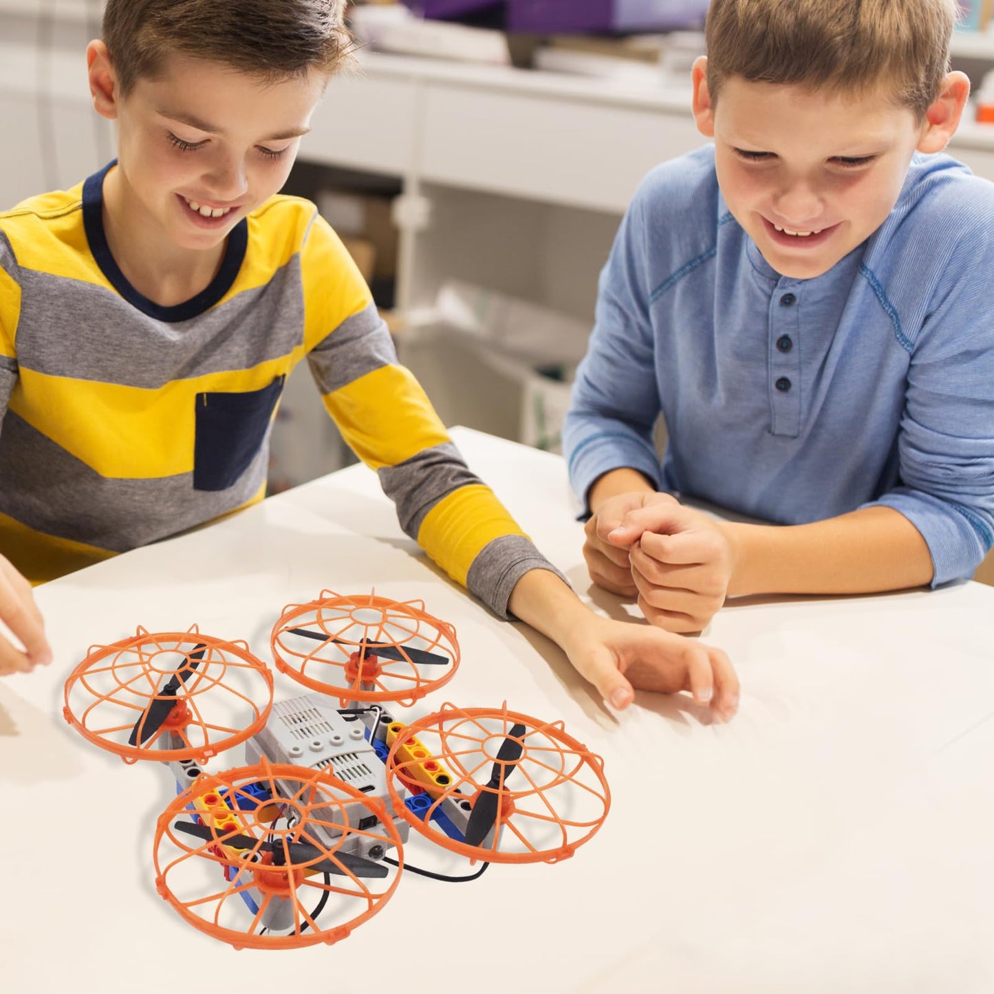 DIY Drone&RC Car Set for Kids and Beginners,2 Different Shapes,Remote Control Quadcopter,Build Your Own Drone,Educational Science Kits,Stem Building Toys,Easy to Build and Fly,Gift for Boy&Girl&Teens
