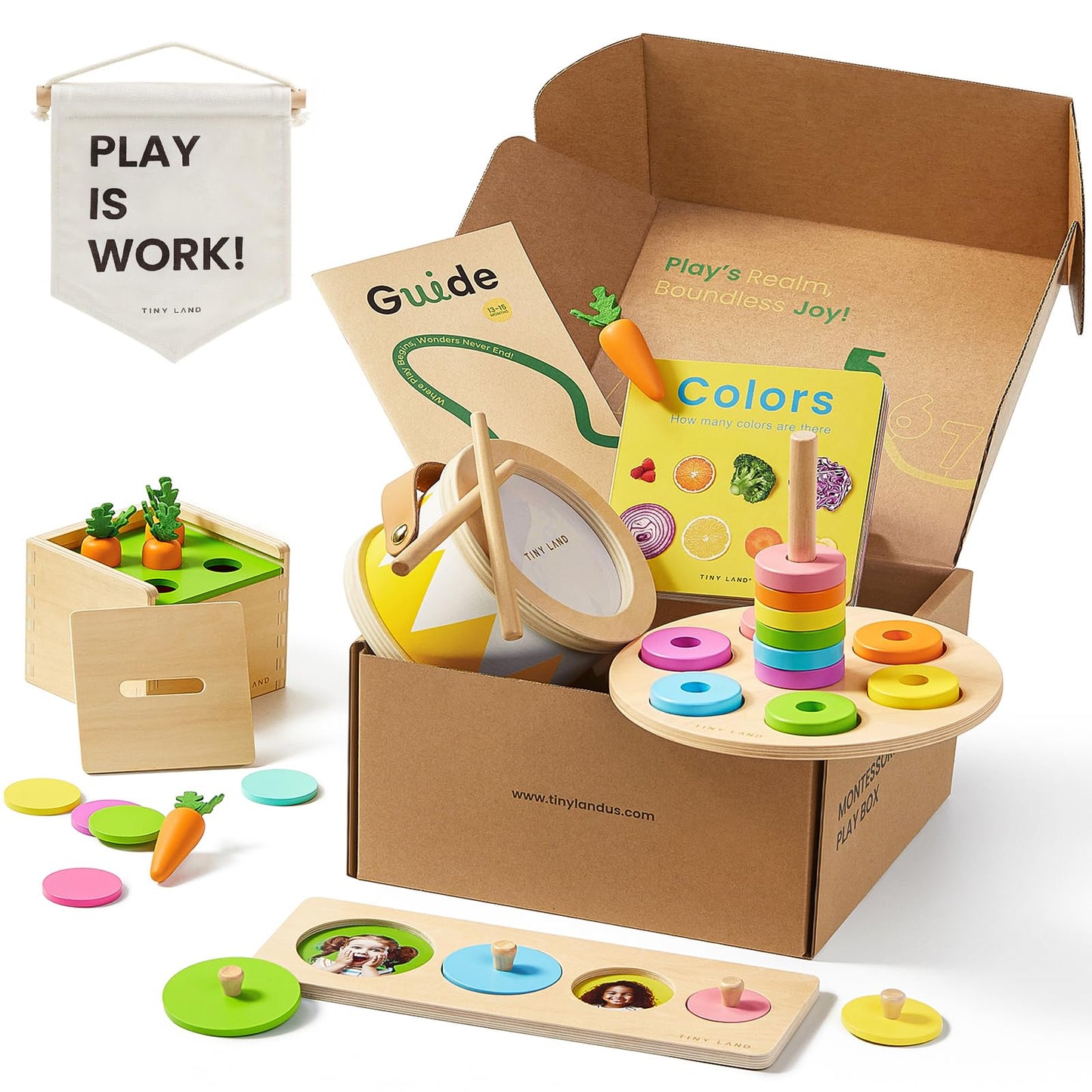 Tiny Land Montessori Toy Set for Baby 13-15 Months & 16-18 Months