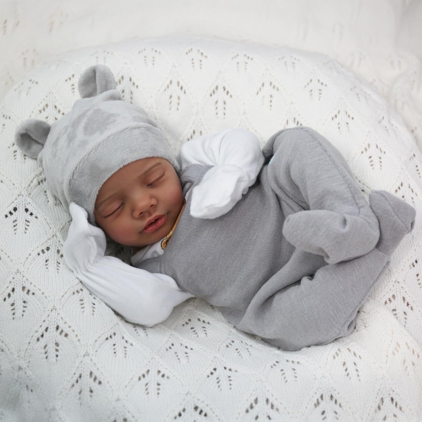 CHAREX Realistic Reborn Baby Dolls Black - 18 Inch Real Life Baby Doll African American Real Baby Boy, Lifelike Newborn Baby Doll Poseable Soft Body, Gift Set with Accessories for Kids Aged 3+