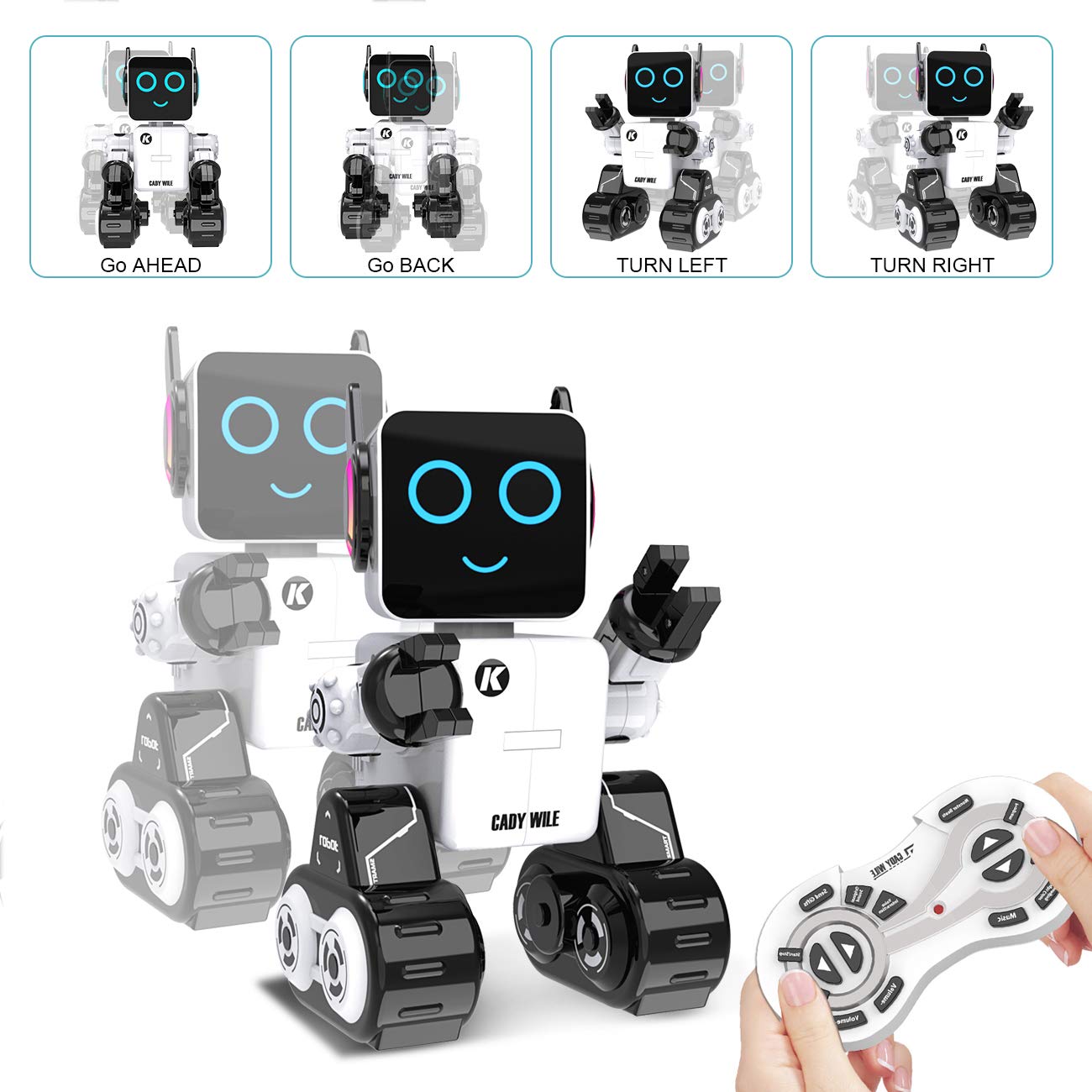 Robot Toys for Kids 5-7, Intelligent Interactive Remote Control Robot Toy with Built-in Piggy Bank Educational Robotic Kit Walks Sings and Dance for Boys and Girls Birthday Robots Toys for Kids 8-12
