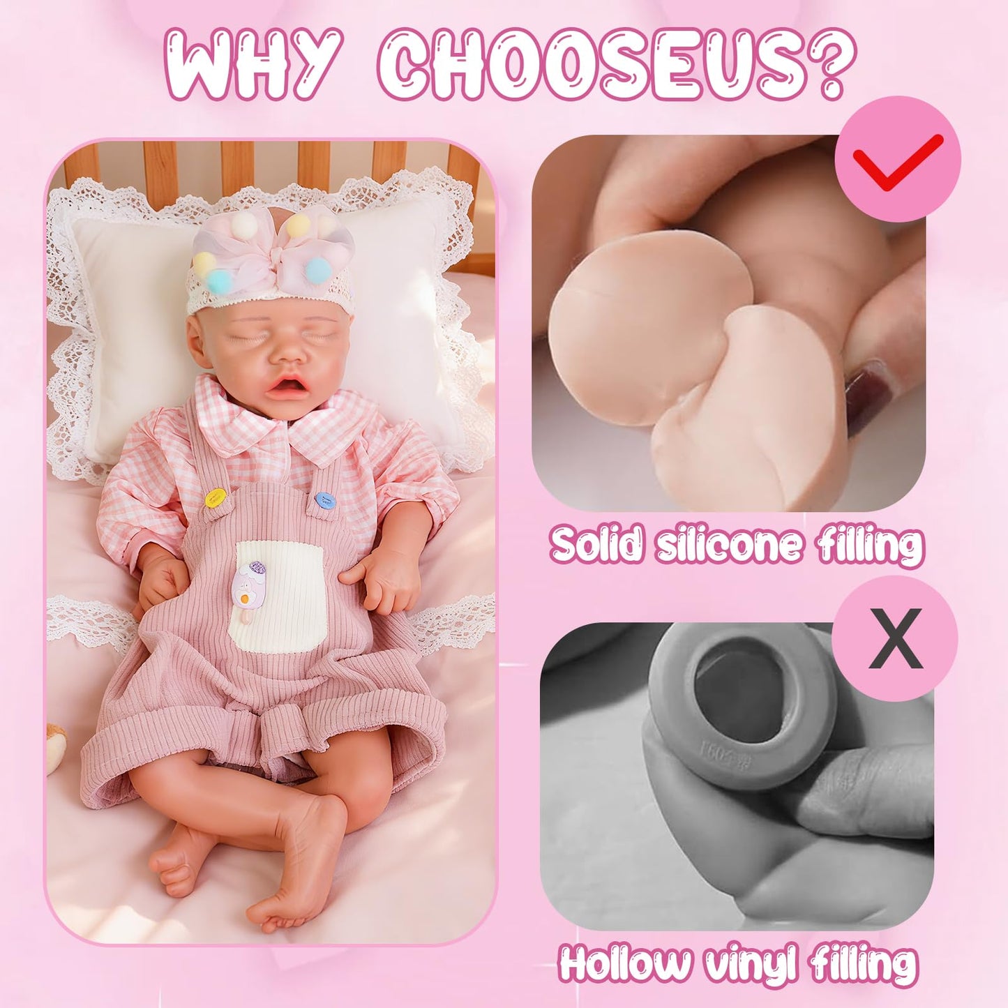 Maletofe Realistic Reborn Baby Doll, 16.5 Inch Silicone Baby Doll Girl, Full Body for Boys and Girls, Clothing Accessories Included, Kids Gift Set (Dann - Nude)