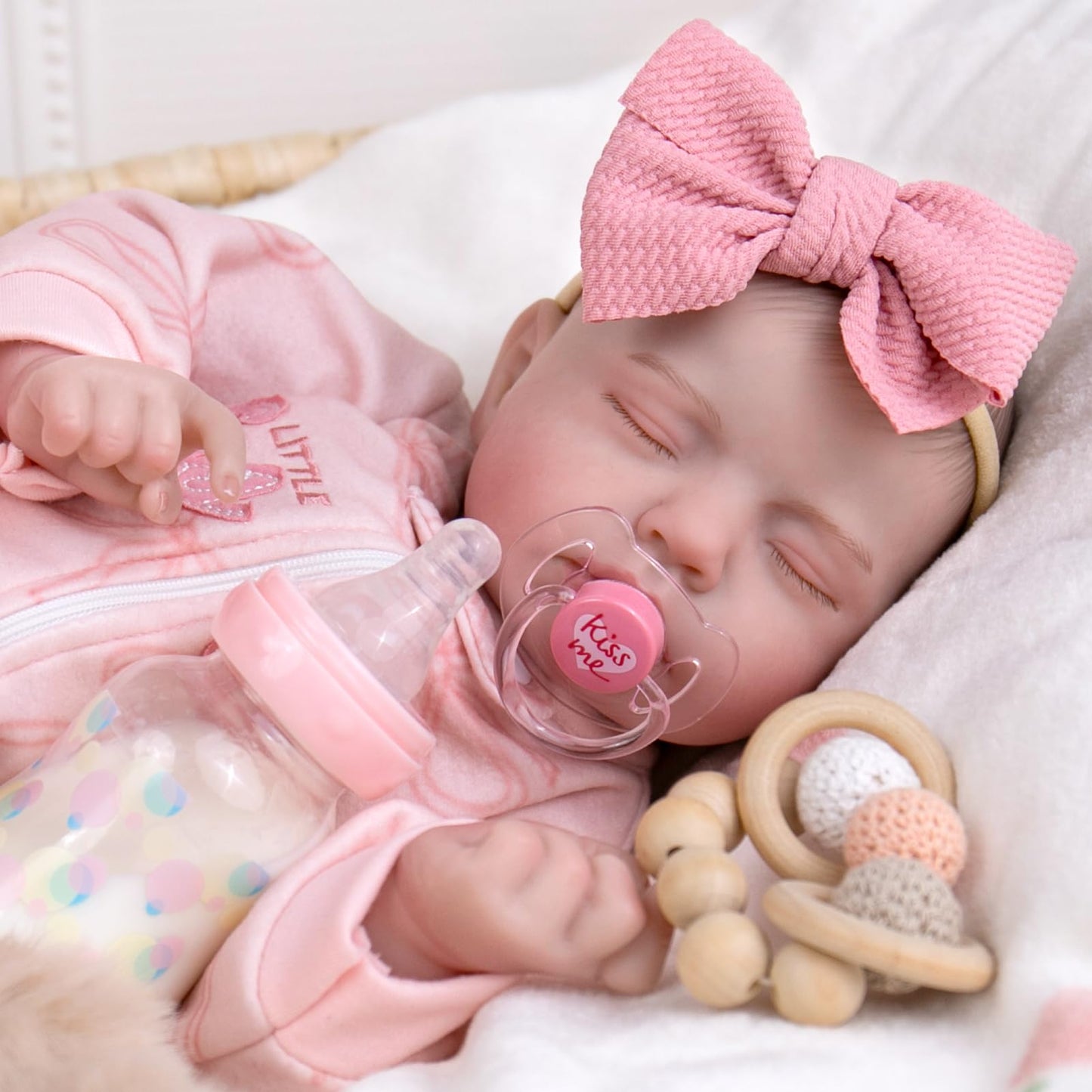 UOFTKIZ Real Life Reborn Baby Dolls Girl - 20 Inch Realistic Baby Doll, Soft Vinyl Lifelike Baby Doll, Perfect for Role-Playing, Gift for Kids 3+, Grandma, New-Parents, Collectors