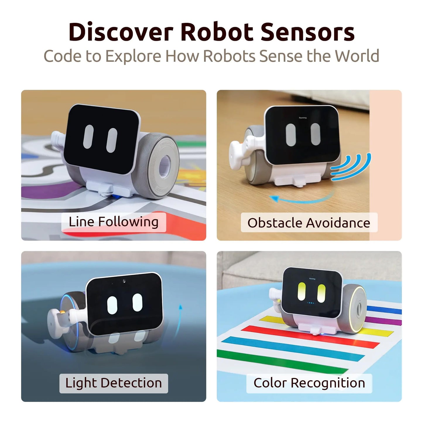 WhalesBot Pubbo Air Smart Interactive Robot for Kids, Voice/Touch/APP/Remote Control, Modular/Scratch Coding, Companion Robotic with Sensors, STEM Educational Toy for Boys Girls 4 5 6 7 8 9 10