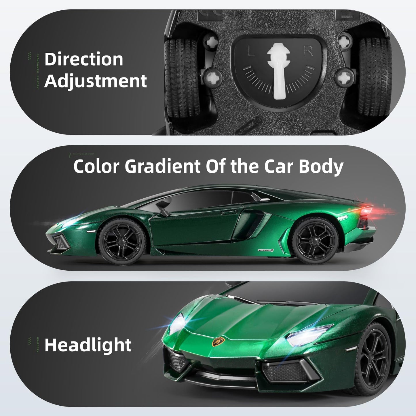MIEBELY Lamboghini RC Car - 1:24 Scale Lambo Toy 3.7V 500mAh, LP700 Fast Remote Control Car for Boys 8-12, Rc Race Model Birthday Gifts for Kids Adults Boys Girls Age 6-12 Year Old