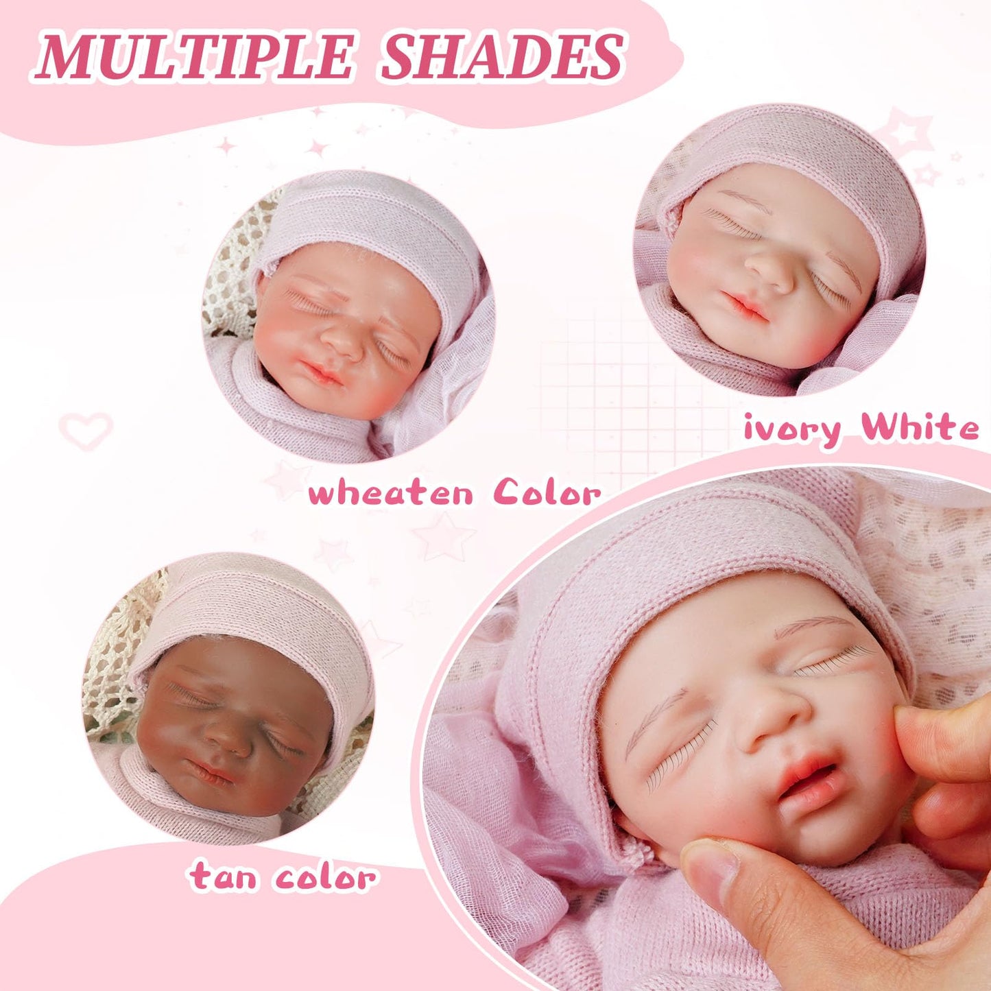 YaLuoQian Realistic Reborn Baby Dolls-11.8 inch Silicone Reborn Baby Dolls Full Body Newborn Baby Doll Silicone Girl with Clothes Set Gift Box for Kids Age 3+