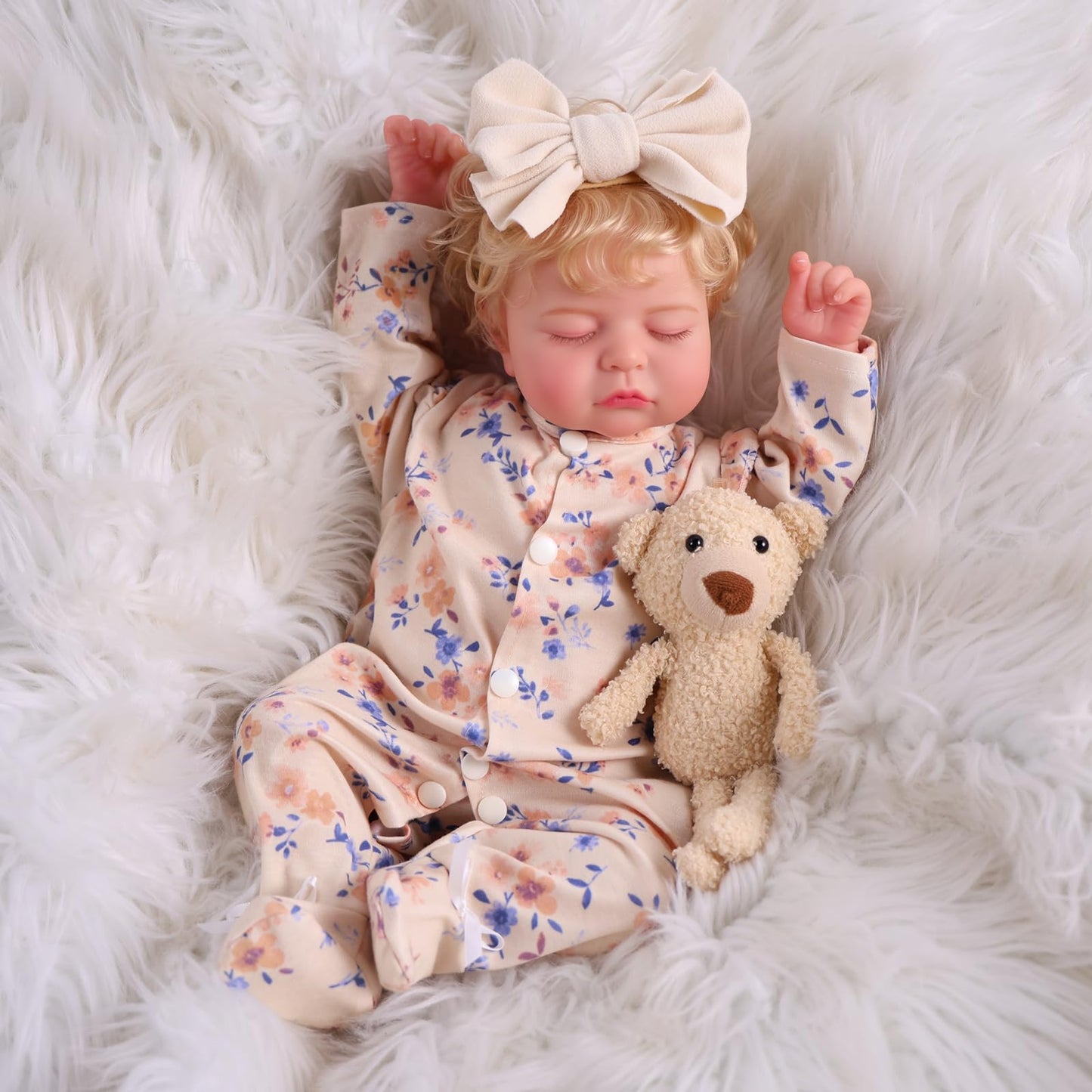 BABESIDE Lifelike Reborn Baby Dolls Girl - 20 Inch Soft Realistic Baby Doll with Poseable Body, Handmade Real Life Baby Dolls with Accessories for 3+ Year Old Girls Gifts, Pretend Play, Collection