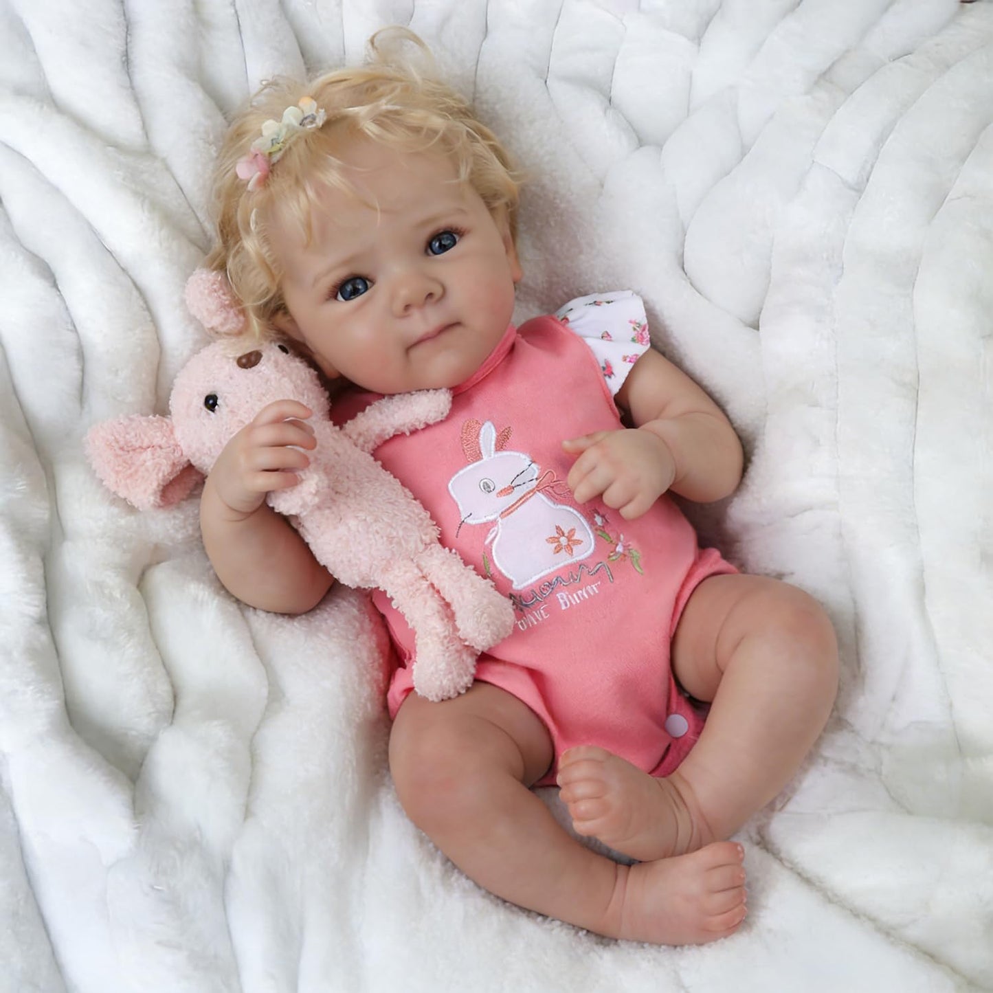 KSBD Reborn Baby Dolls 20 Inch Girl Doll – Realistic Newborn Real Life Baby Dolls, Soft Silicone Vinyl Real Baby Doll with Hand-Painted Details for Kids, Girls & Collectors