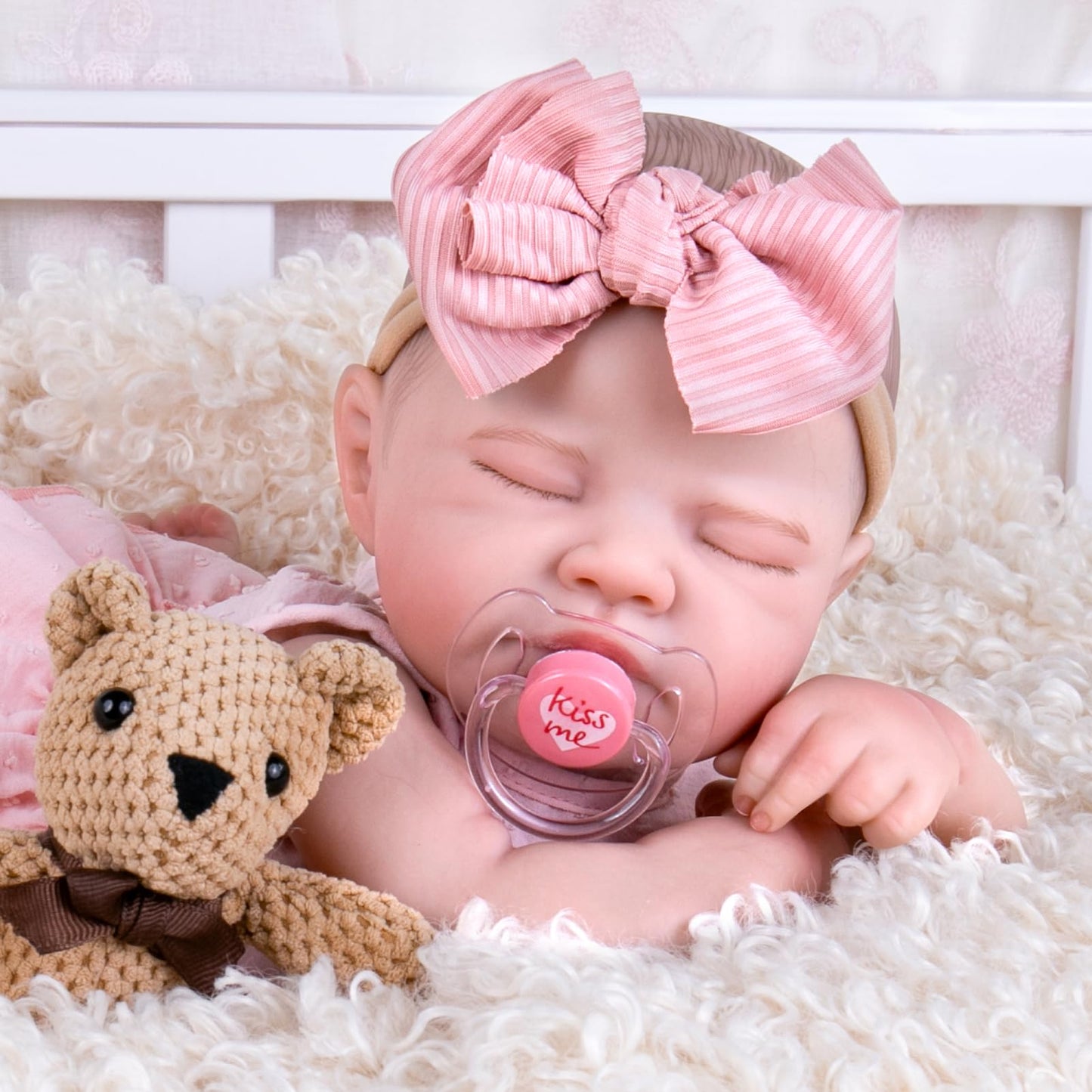 Aori 20" Realistic Reborn Baby Dolls – Lifelike Sleeping Newborn Girl Doll with Soft Weighted Body, Poseable Limbs, Full Feeding Set & Outfit – Cuddly Baby Gift for Girls 3+ and Collectors