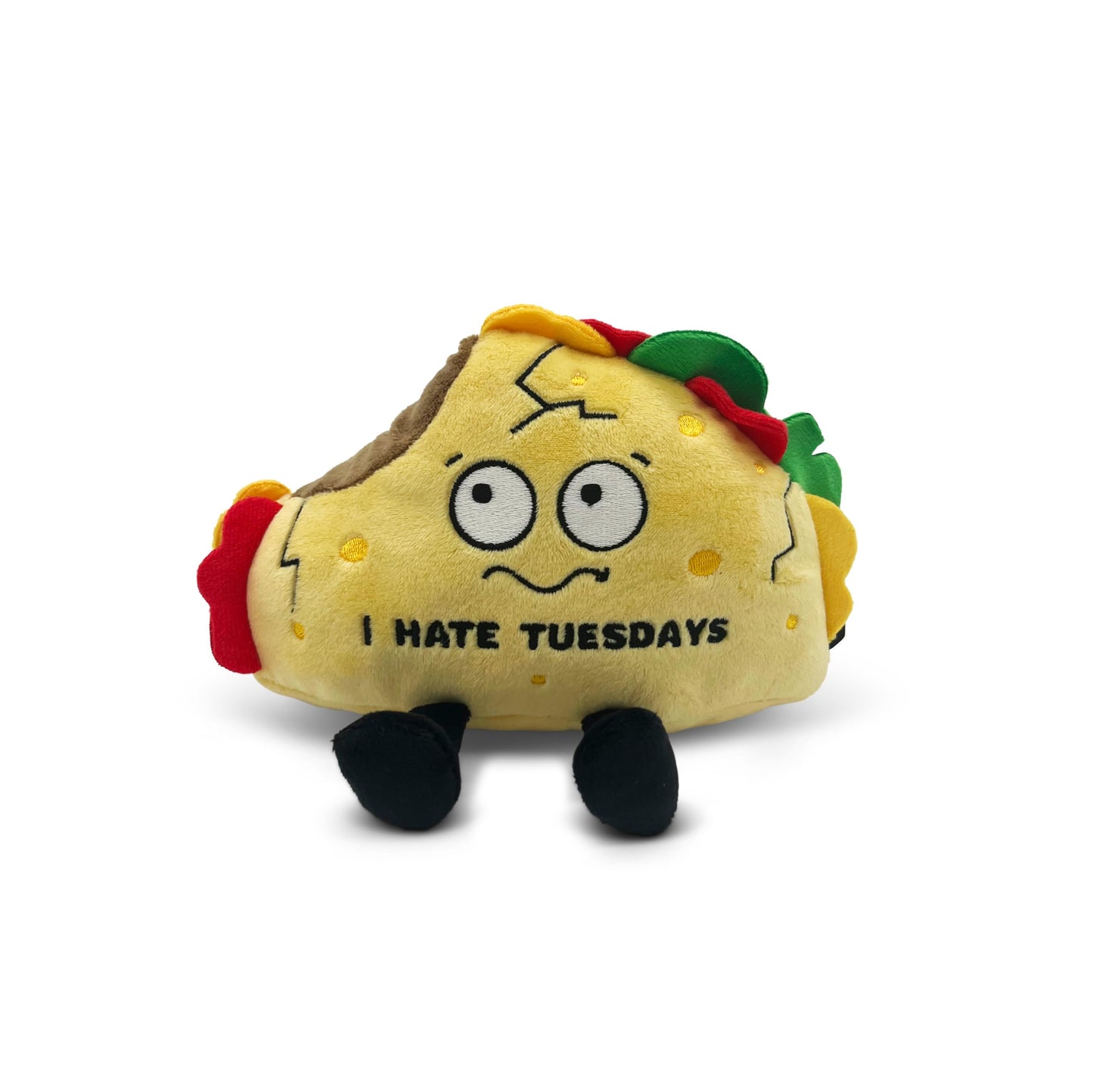 Punchkins Taco Plushie - I Hate Tuesdays Funny Plush, Gift for Taco Lovers, Cute Plush Toy for Gifting