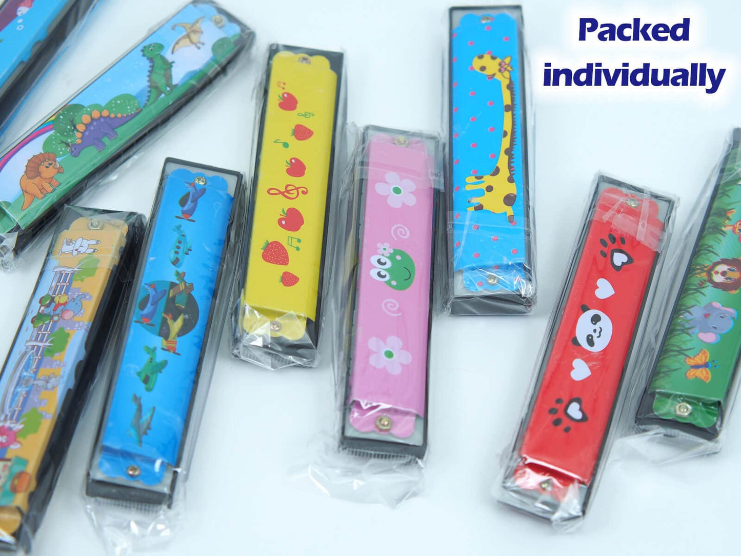12 Pcs Kids Harmonicas Bulk | 16 Holes Musical Instrument Toys for Birthday Party Favors, Goodie Bag Stuffers, Classroom Prizes & Gifts for Kids Ages 4+