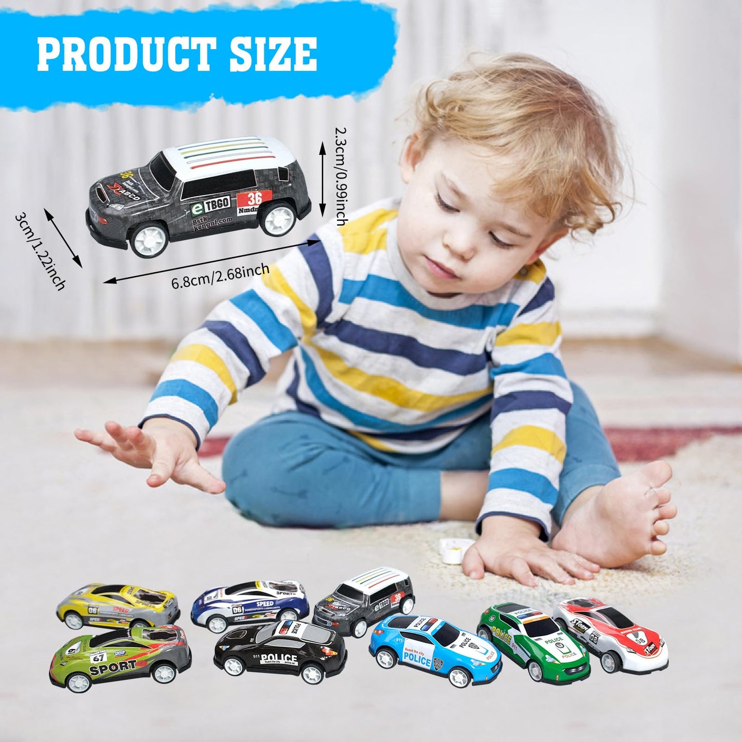 SENONAPO 240 Pcs Mini Pull Back Cars Toy Cars Bulk Kids Pull Back Cars Party Favors Fun Goodie Bag Stuffers Metal Race Vehicles Classroom Prizes for Boys Girls Birthday Supplies