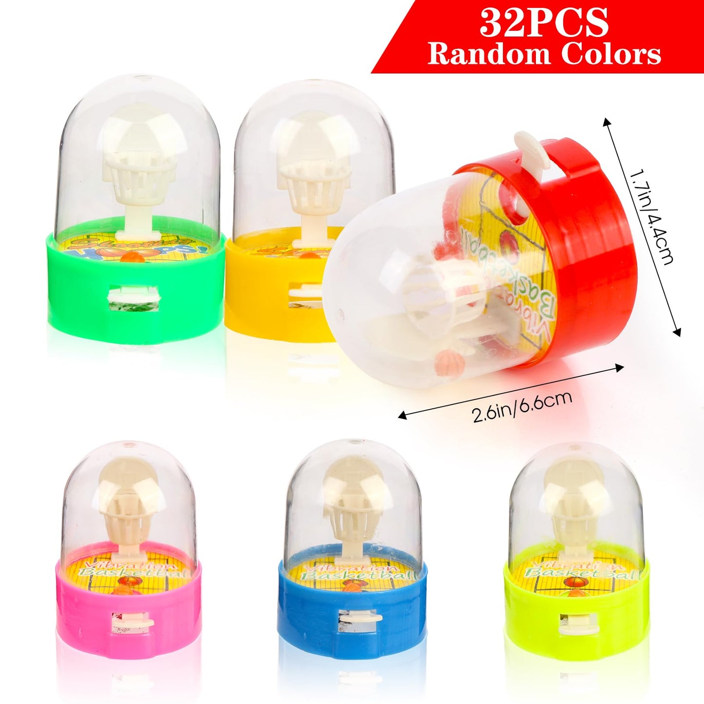 Zasnynua 32 Pack Mini Finger Basketball Toys, Fun Handheld Basketball Shooting Games Desktop Fidget Game, Party Favors Decorations Classroom Rewards Carnival Prizes for Kids