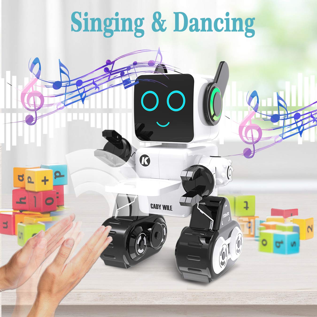 Robot Toys for Kids 5-7, Intelligent Interactive Remote Control Robot Toy with Built-in Piggy Bank Educational Robotic Kit Walks Sings and Dance for Boys and Girls Birthday Robots Toys for Kids 8-12