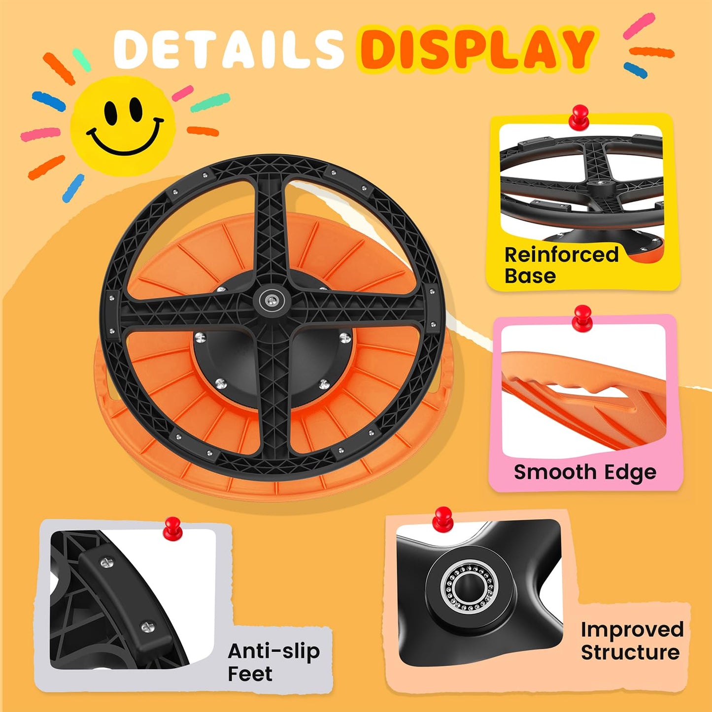 ALSPON Spinning Chair for Autistic Kids | Sensory Spinning Chair and Sit and Spin Toy | Sensory Seat for Toddlers Development