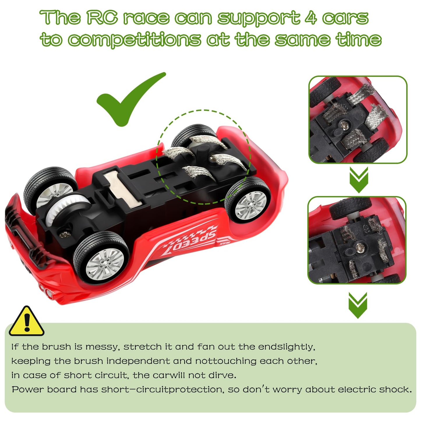 Slot Car Race Track Sets, 23ft Battery Powered or Electric Track with 4 Slot Cars, Dual Racing Game Lap Counters, Race Track Set Features a Loop, Turns, Straightaways and a Crossover for Boys Age 6-12