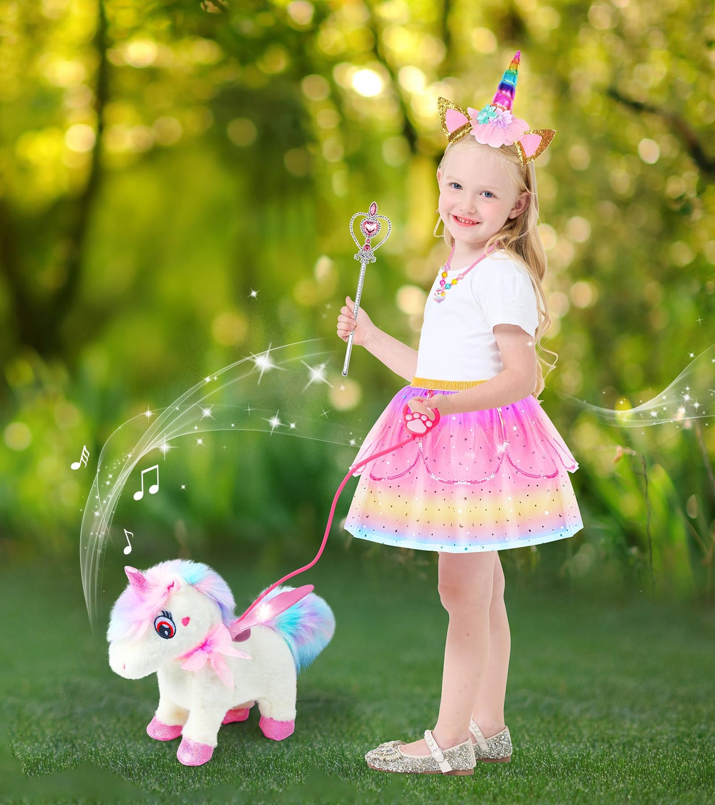 SOLIEHOO Unicorn Toys for Girls Age 4-6 Unicorns Gifts, Walking Talking Singing Interactive Toy, Remote Control Plush Unicorn's Pet Care Toy, Unicornss Dress up for Toddler Girls Kids 3 4 5 6 Years