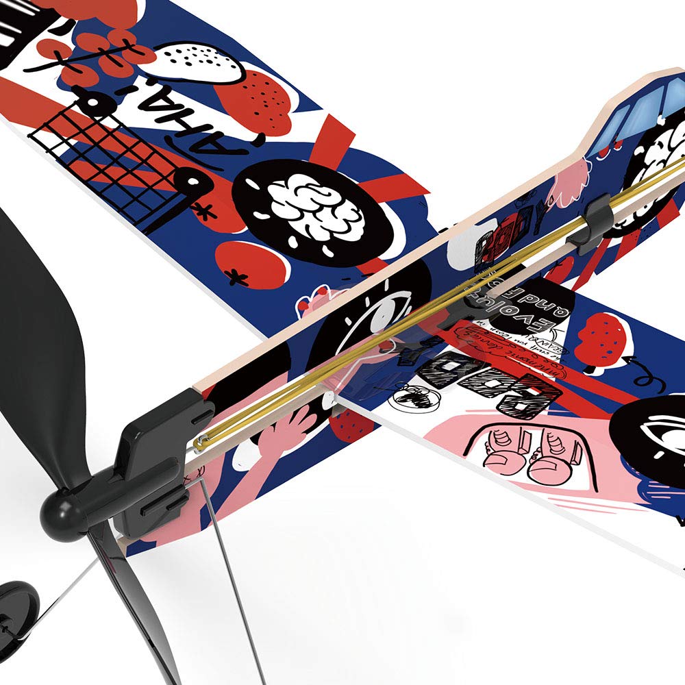PLAYSTEM Rubber Band Aeroplane Low Wing STEM Kit