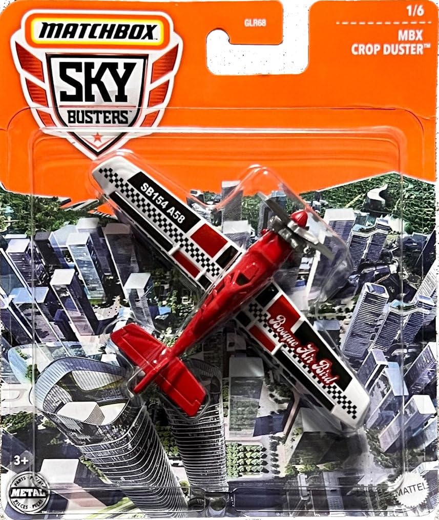 Matchbox Sky Busters Die-Cast Aircraft Bundle, 6-Pack, Air Blade, Sea Arrow, Hypersonic Jet, Crop Duster, Cessna Caravan, Pusher Prop GLR68-956M