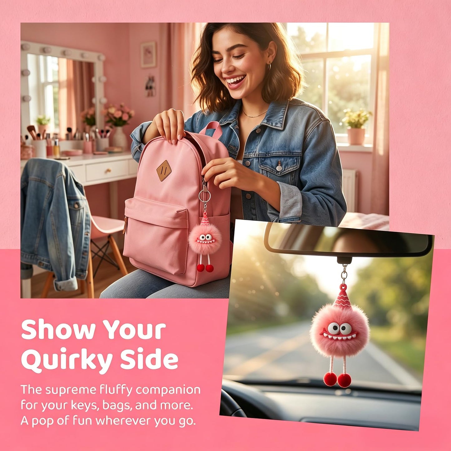 EEOYU 30 Pack Kawaii Plush Keychains Bulk, Cute Stuffed Animal Keychains for Birthday Party Favors, Goodie Bag Fillers, Carnival Prizes