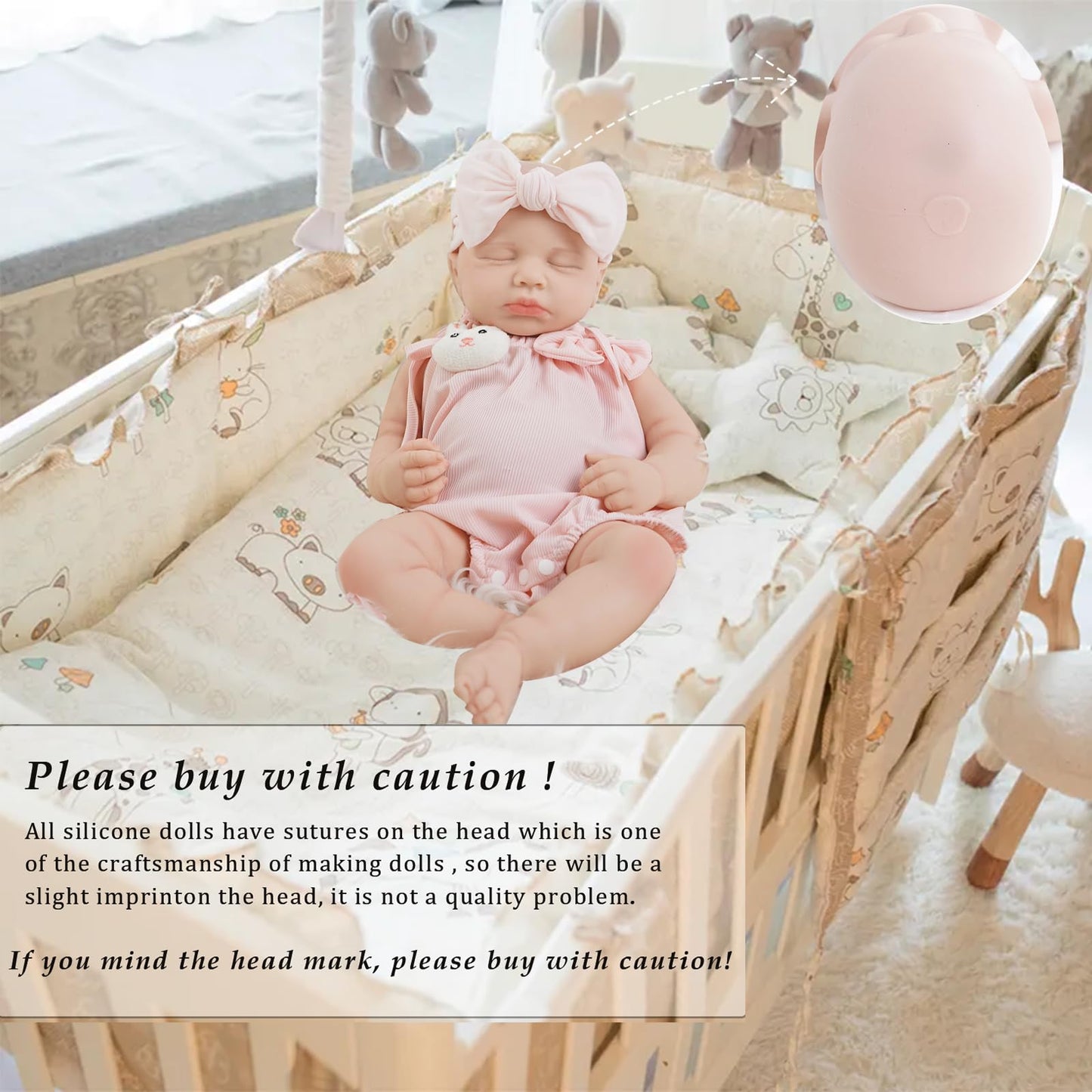 KUICEO Reborn Baby Dolls that Lifelike -18.5 inch Full Body Silicone Sleeping Baby Girl Handmade Face Realistic Body Details for Children Gift