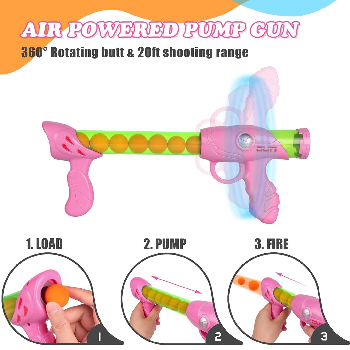 TIGTECGAME Upgraded Moving Shooting Game Toy for Boy Girl Age of 5 6 7 8 9 10 11 12 Years Old Includes Shooting Target & 2 Blaster Guns & 18 Foam Balls - Ideal Christmas Birthday Gift for Kids
