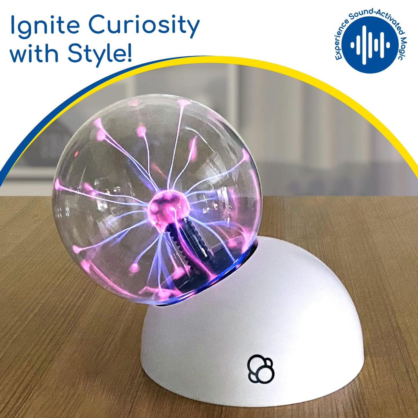 Thames & Kosmos The Plasma Ball Essential STEM Tool | Classic Scientific Device, Fresh 5-inch Glass Sphere, Interactive Electric Light Show | Explore Electricity, Matter, Energy, Small